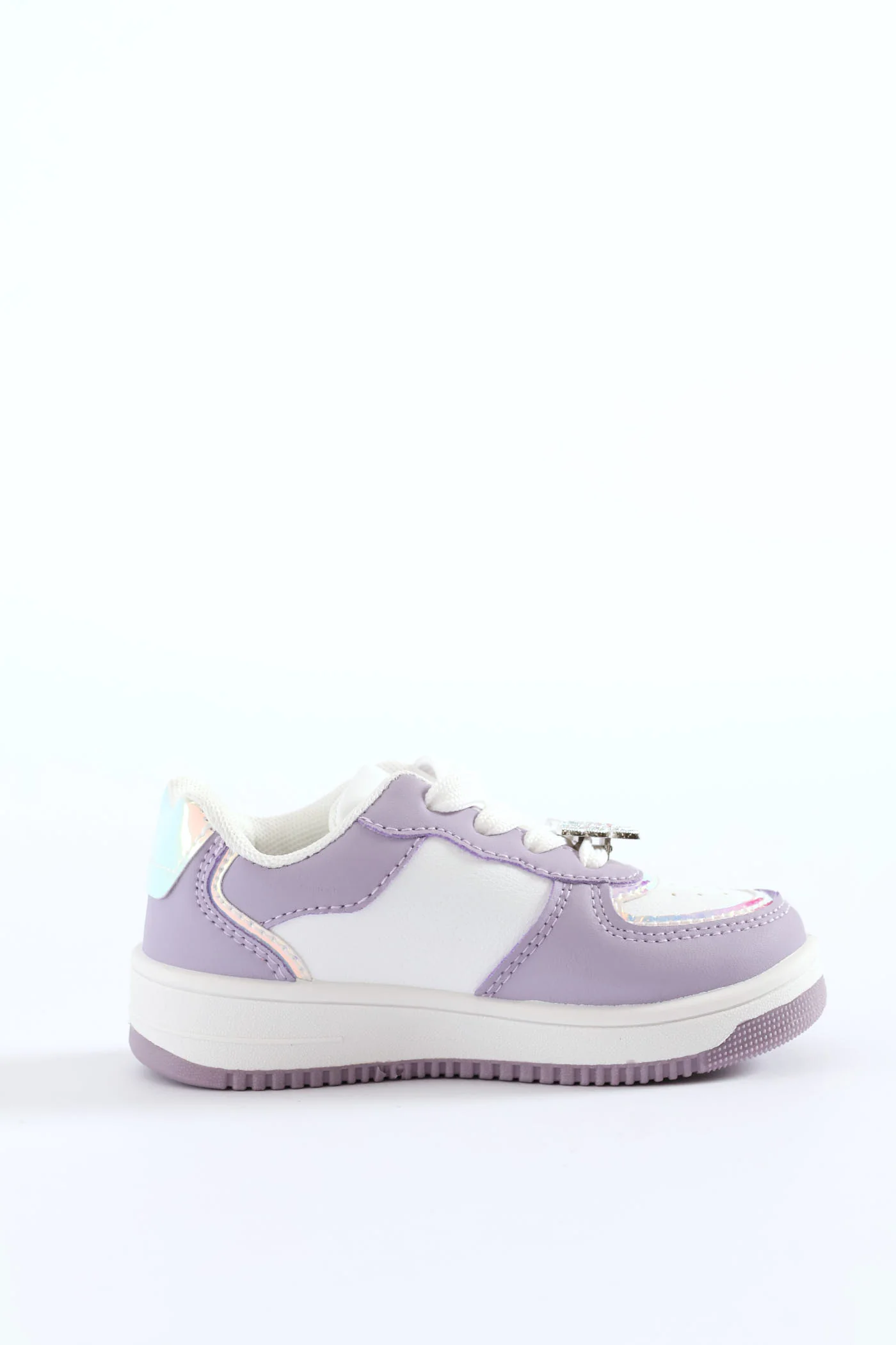 Pre-Girls Trim Court Sneaker - Lilac - Image 4