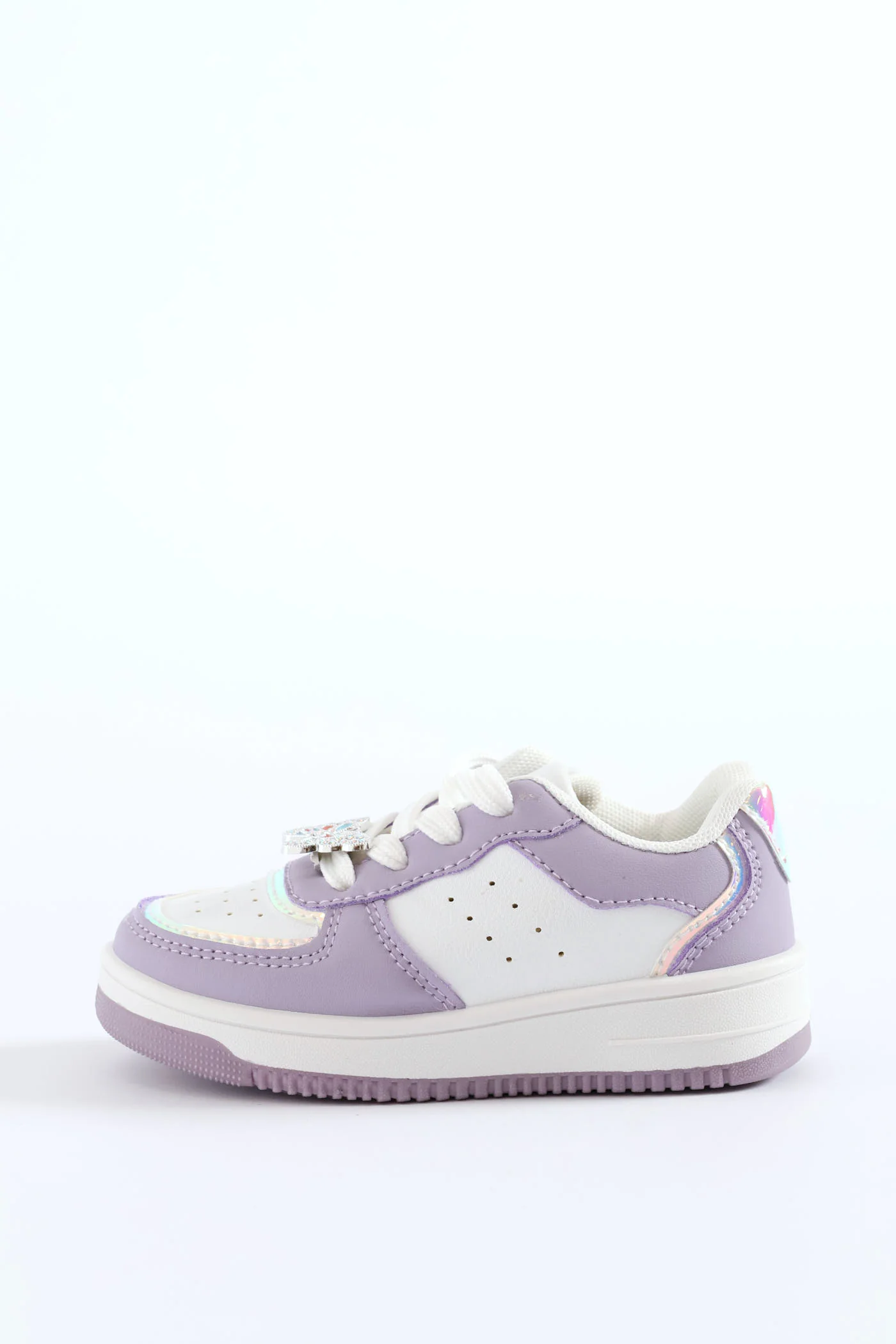 Pre-Girls Trim Court Sneaker - Lilac - Image 5