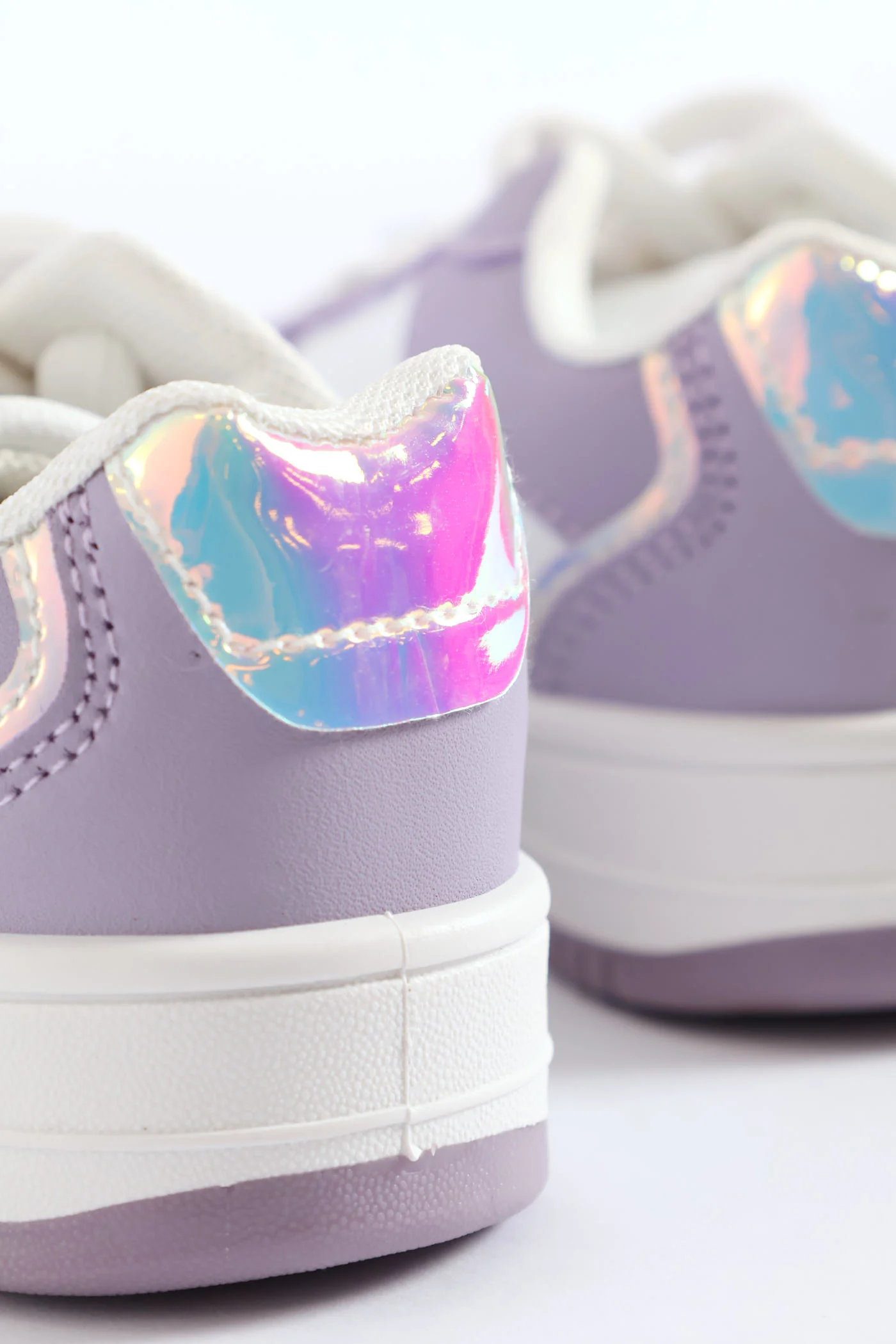 Pre-Girls Trim Court Sneaker - Lilac - Image 6