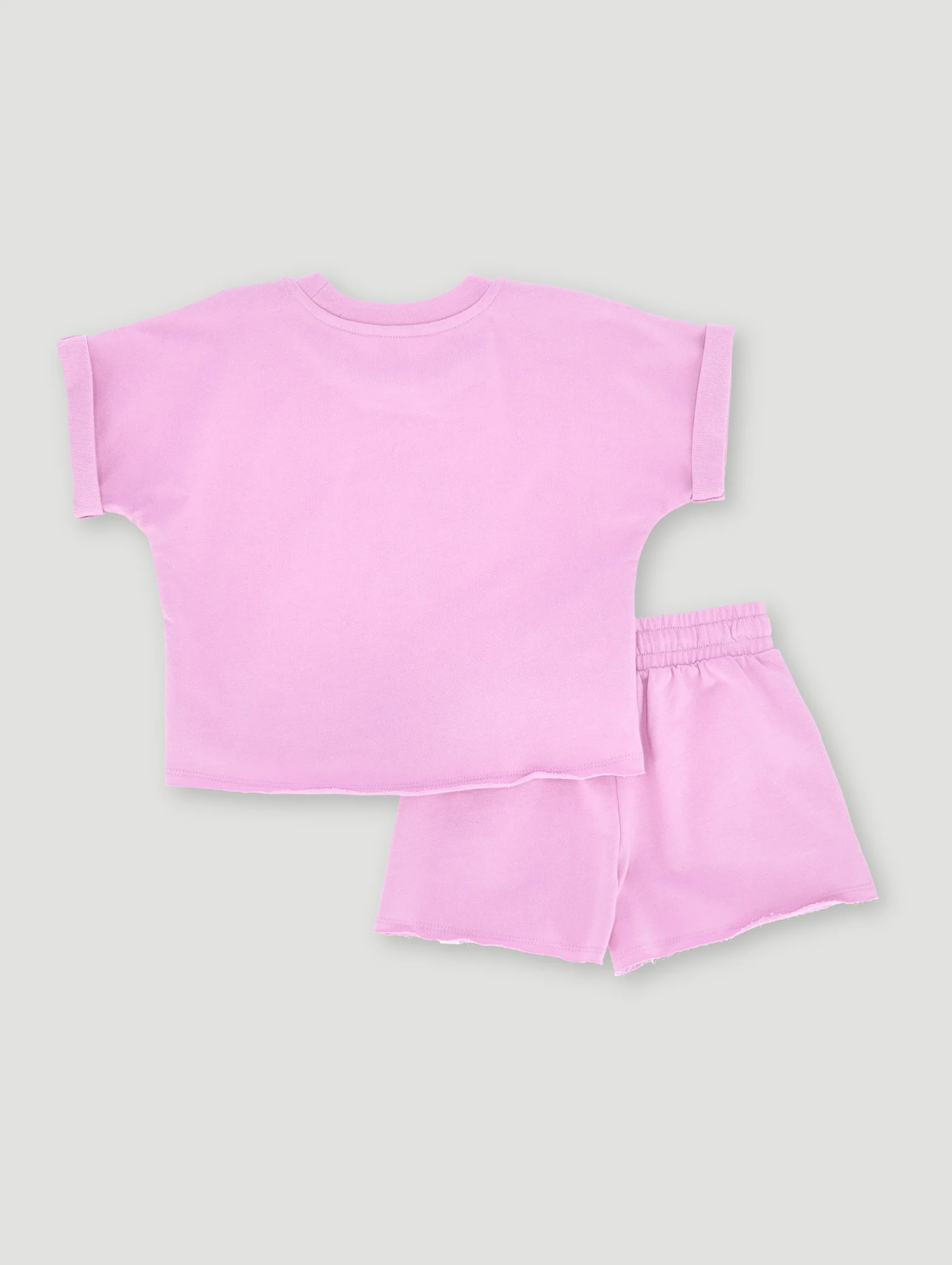 Pre-Girls Unbrushed Fleece Short & Top Set - Lilac - Image 2
