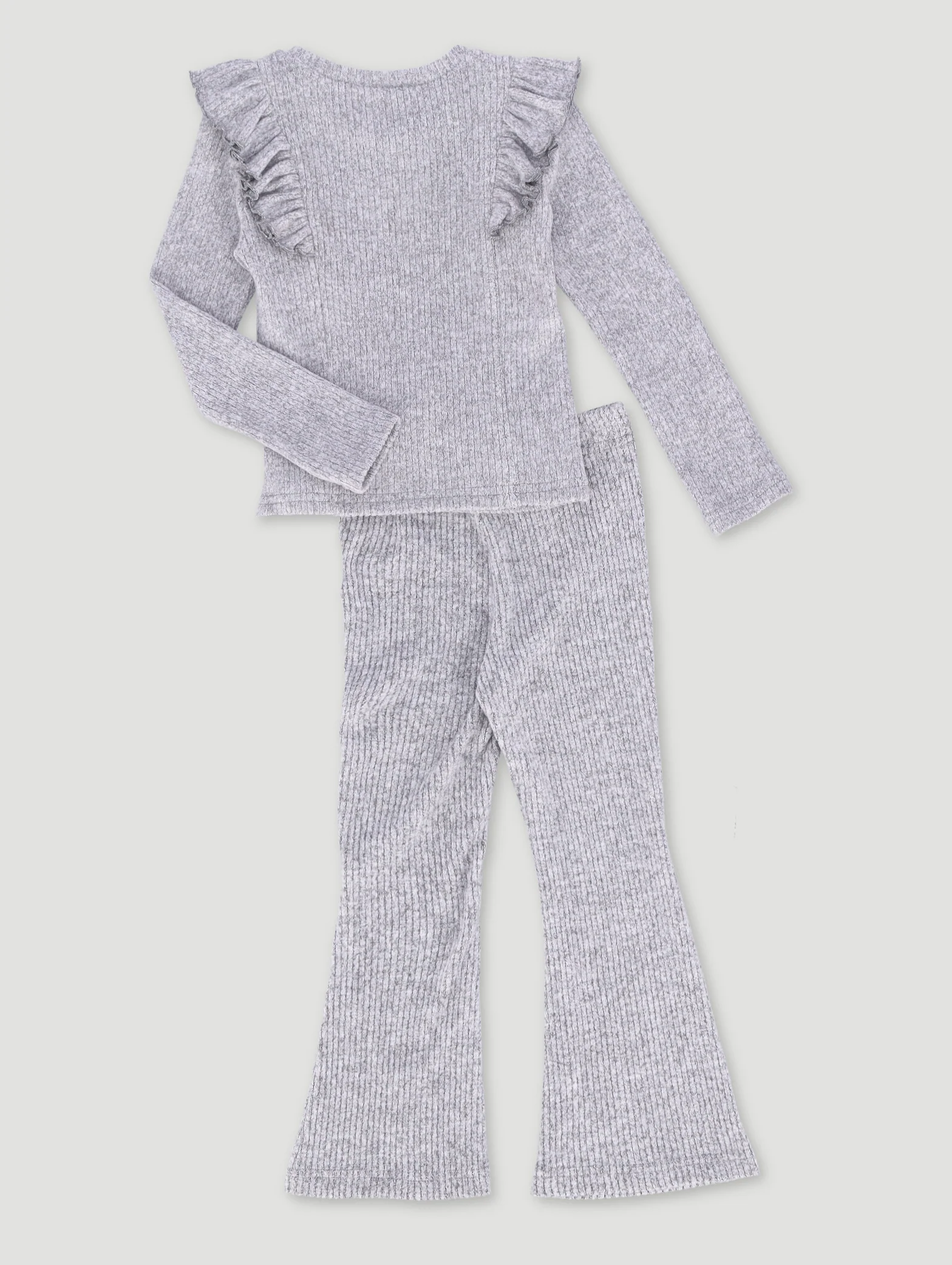 Pre-Girls Unbrushed Rib Set - Grey - Image 2