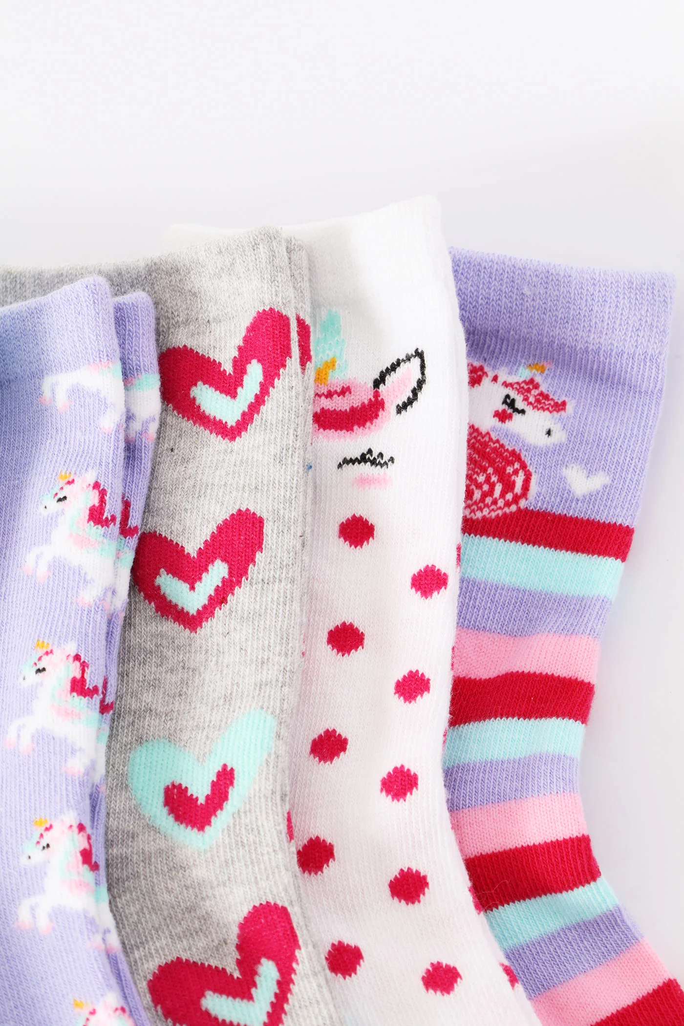Pre-Girls Unicorn Anklet Socks - Lilac - Image 3