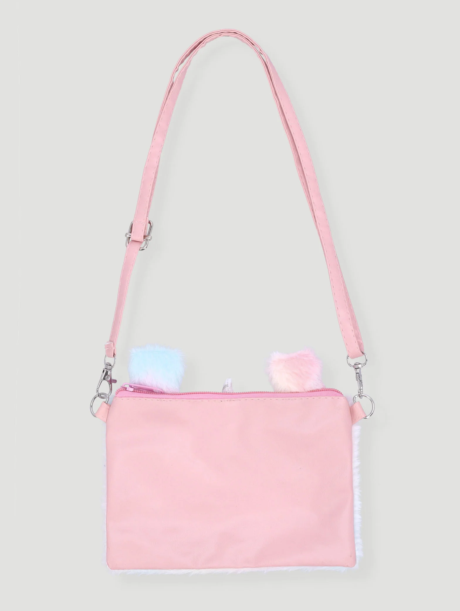 Pre-Girls Unicorn Fur Sling Bag - Image 2