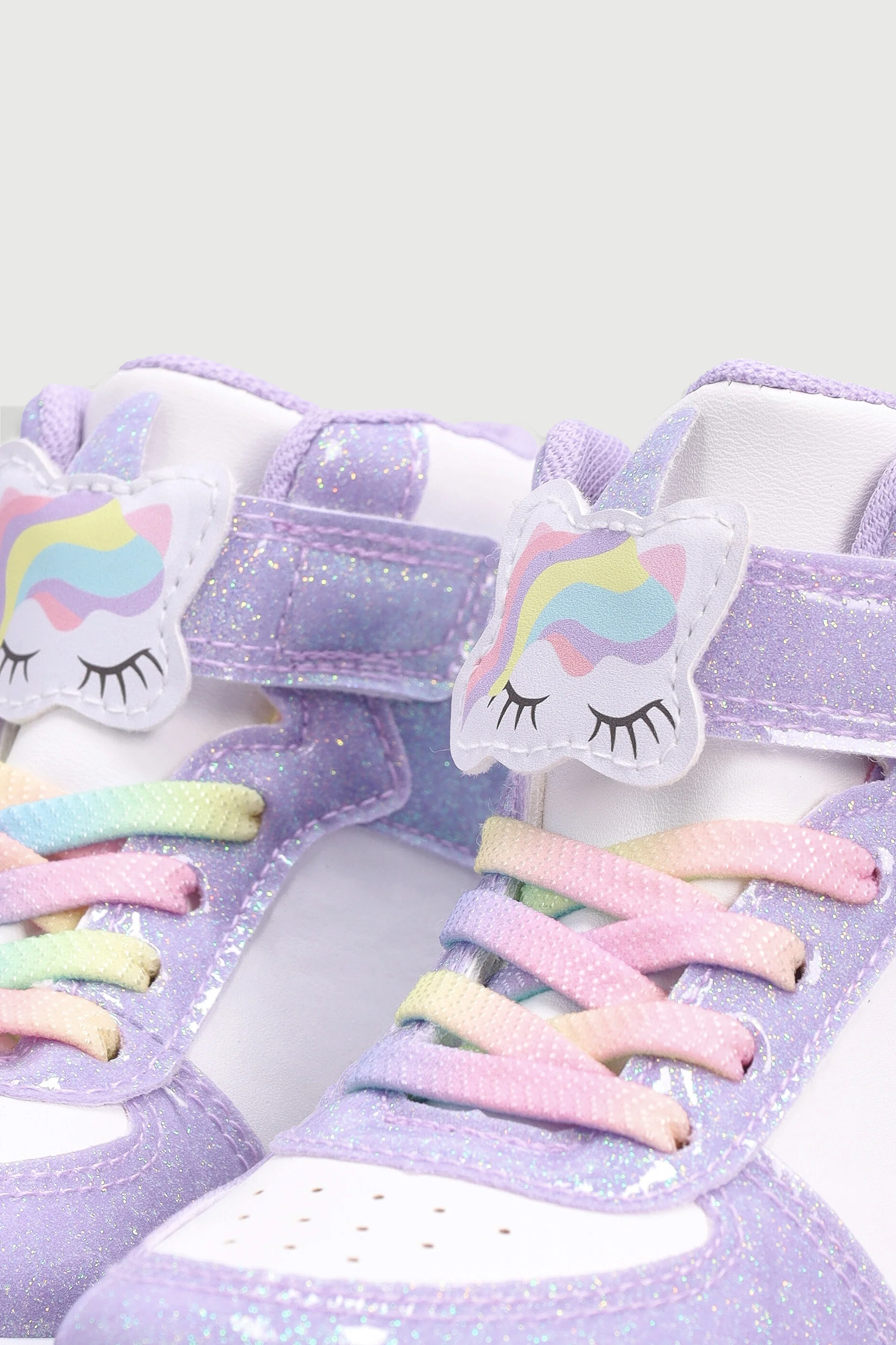Pre-Girls Unicorn Hitop Sneaker - Lilac - Image 2