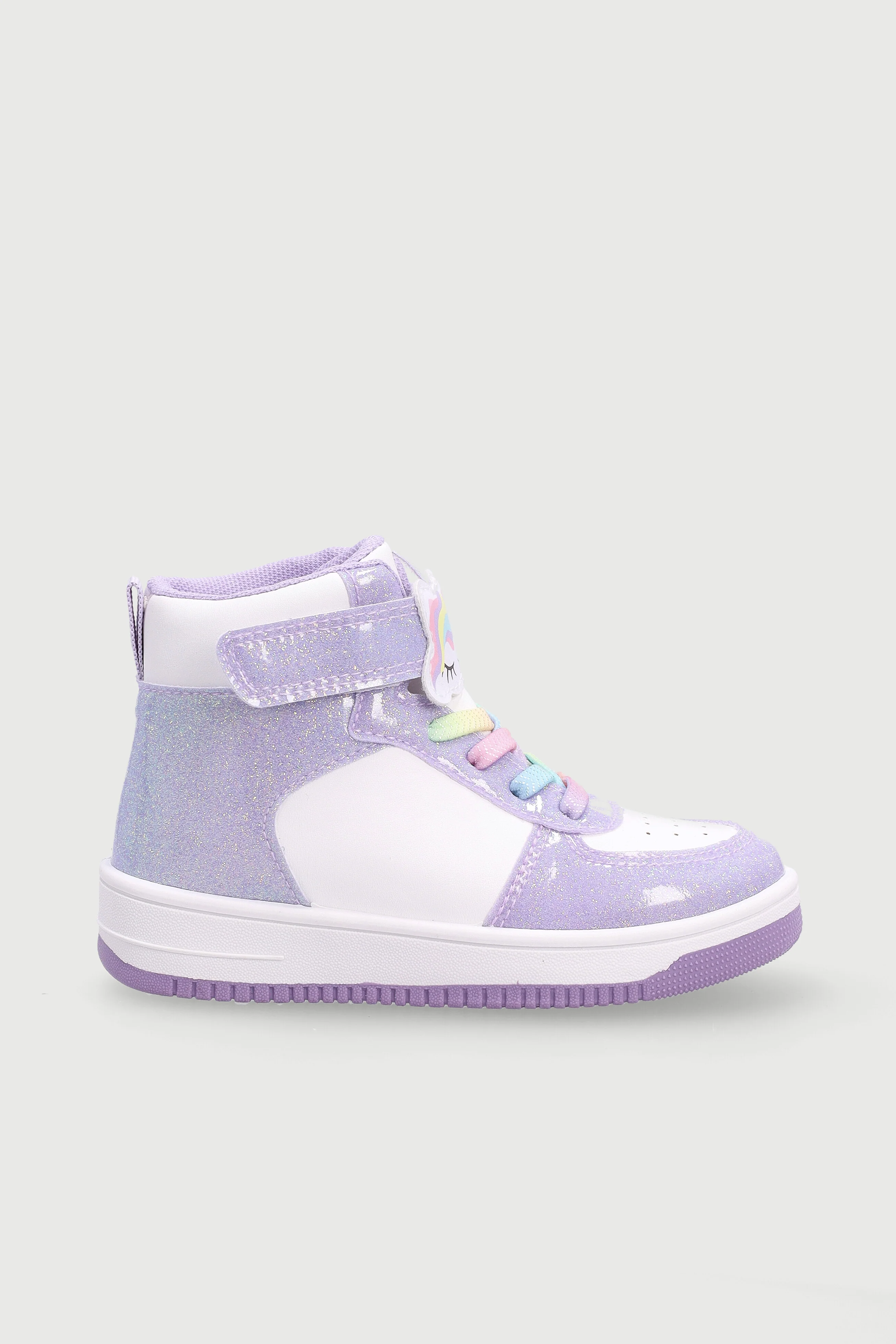 Pre-Girls Unicorn Hitop Sneaker - Lilac - Image 3