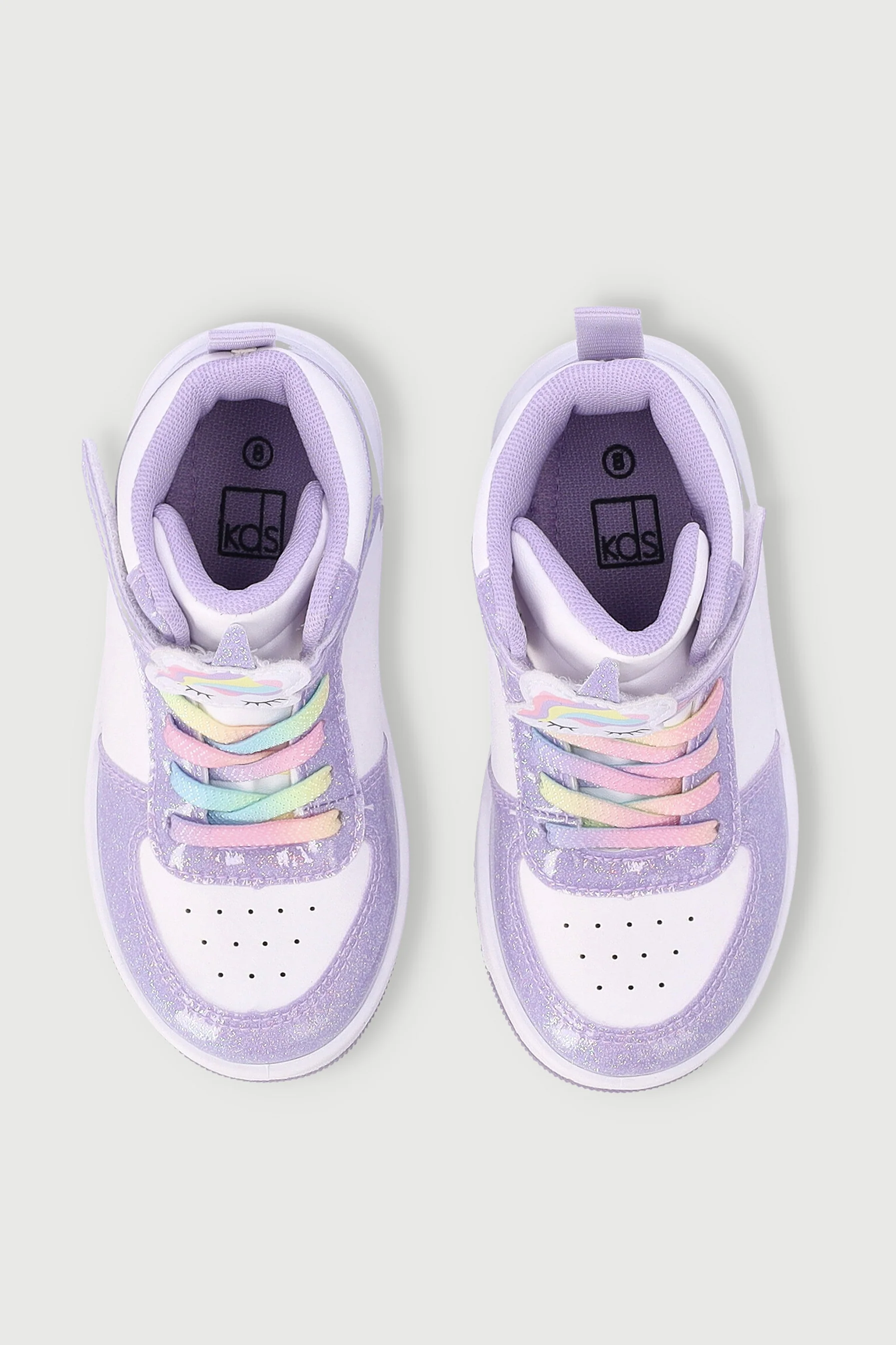Pre-Girls Unicorn Hitop Sneaker - Lilac - Image 5
