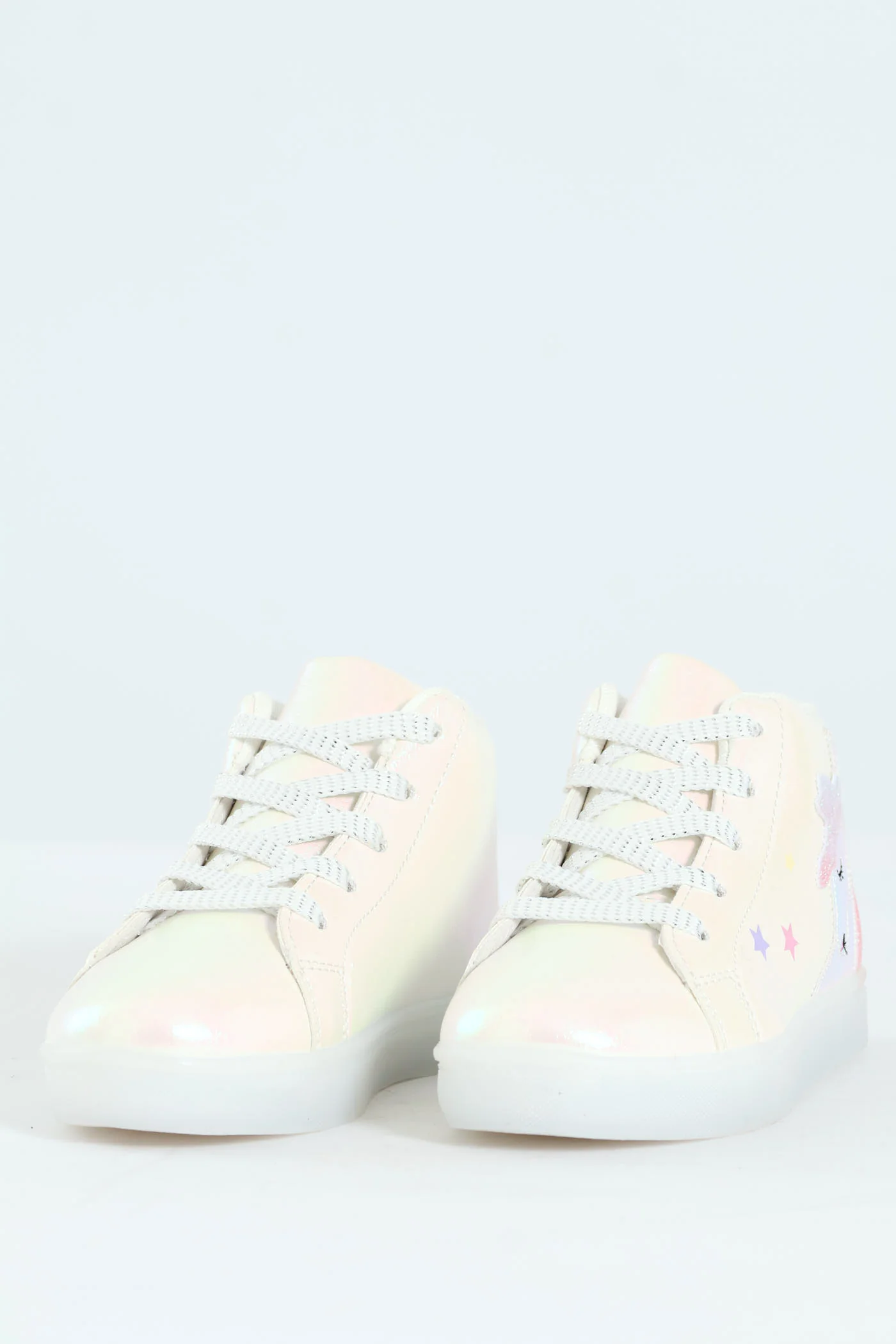 Pre-Girls Unicorn Light-Up High-Top Sneaker - White - Image 4