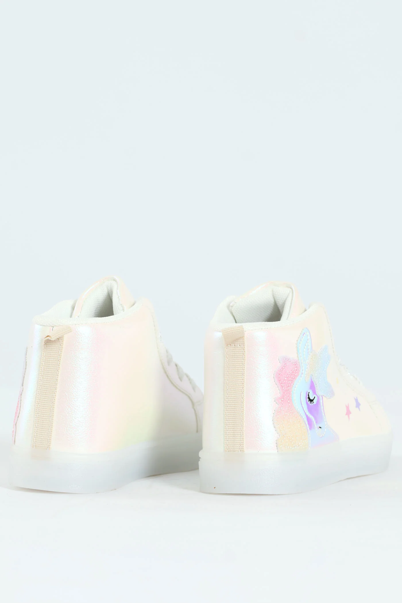 Pre-Girls Unicorn Light-Up High-Top Sneaker - White - Image 5