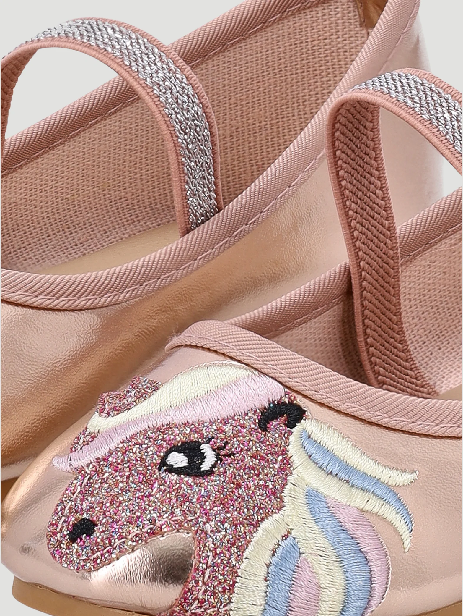 Pre-Girls Unicorn Pump - Rose Gold - Image 2