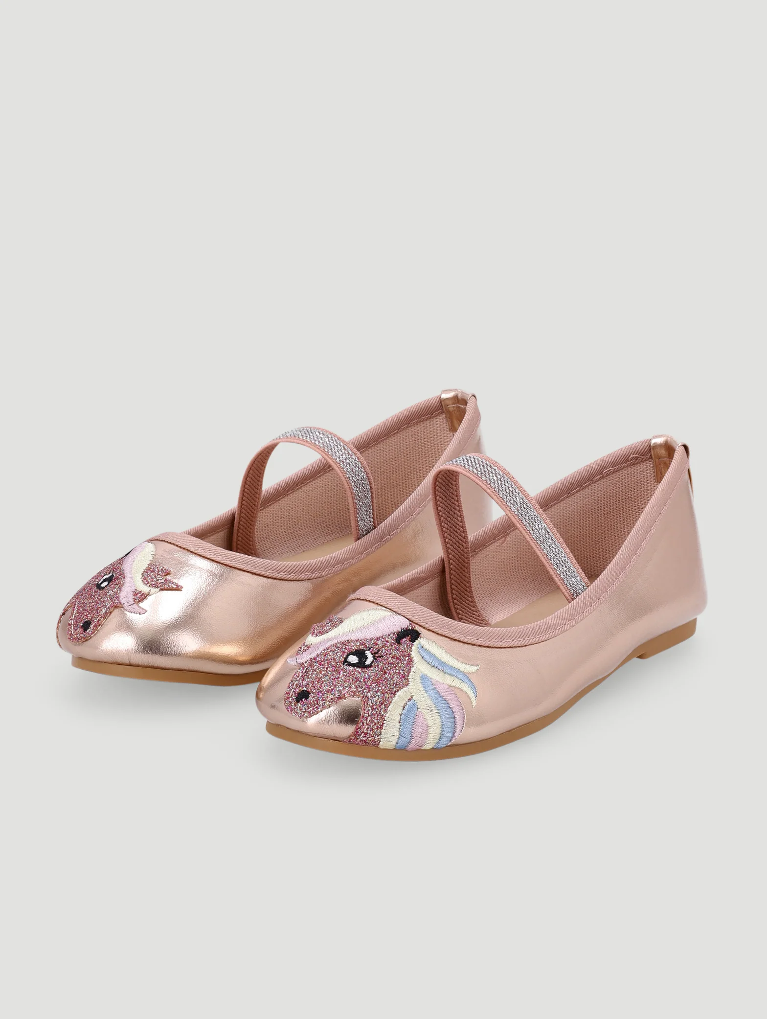 Pre-Girls Unicorn Pump - Rose Gold - Image 3
