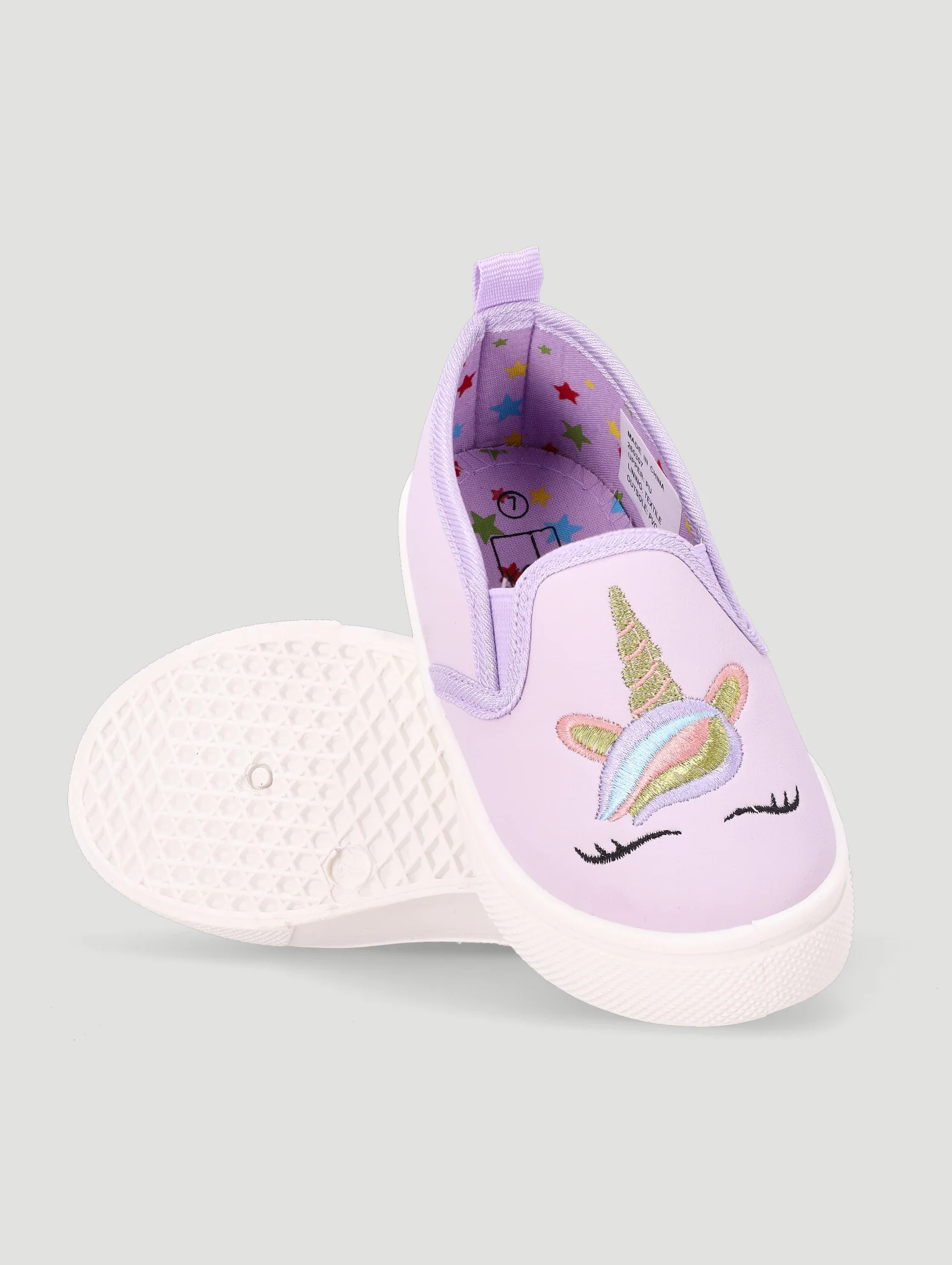 Pre-Girls Unicorn Slip On Sneaker - Lilac - Image 6