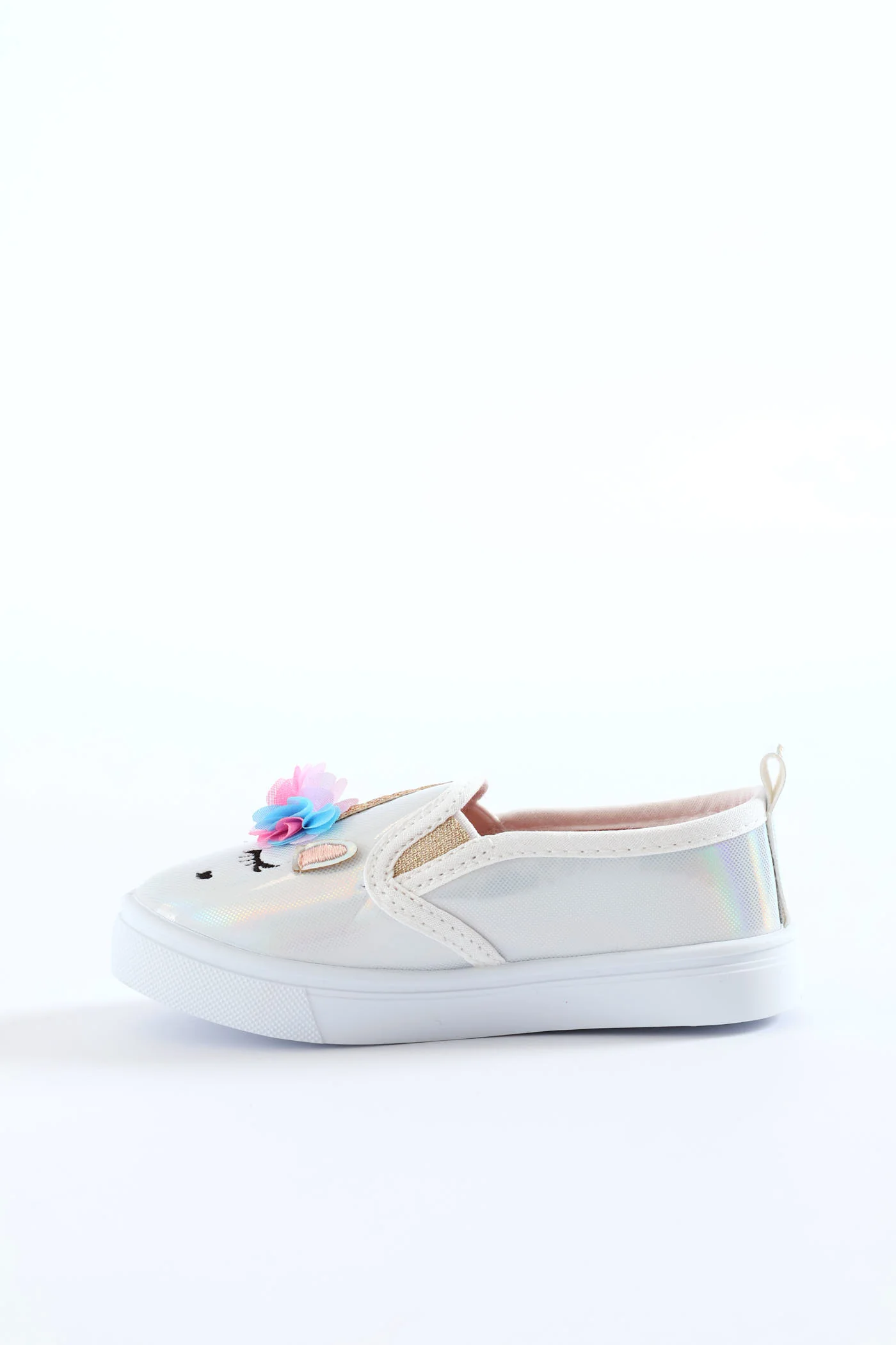 Pre-Girls Unicorn Slip On Sneaker - White - Image 2
