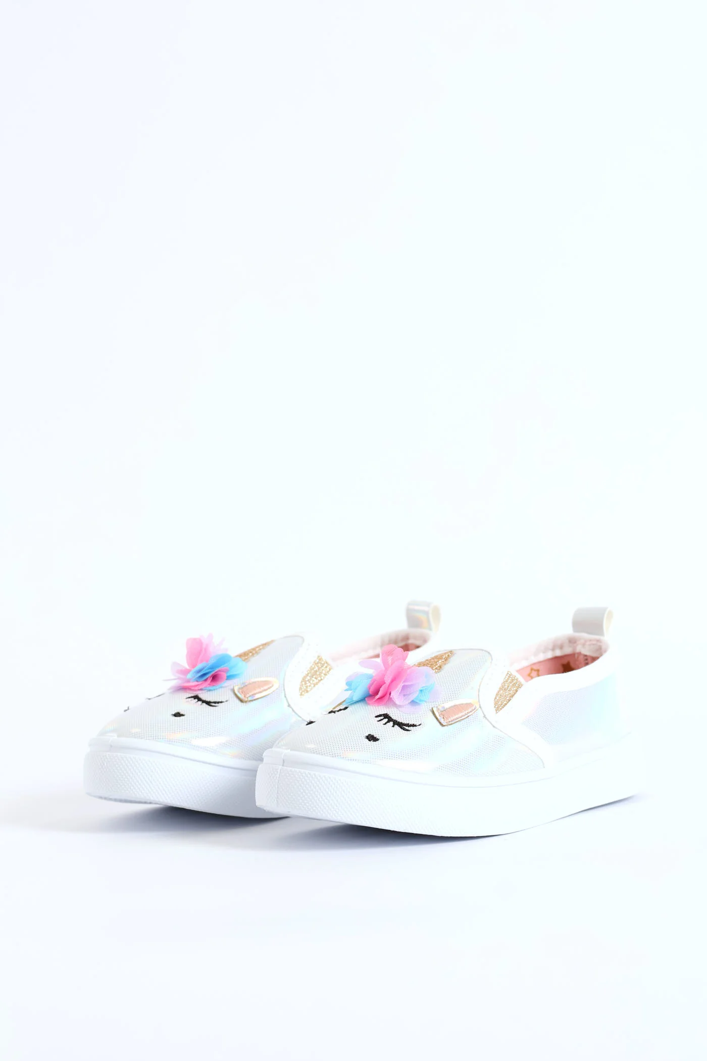 Pre-Girls Unicorn Slip On Sneaker - White - Image 3