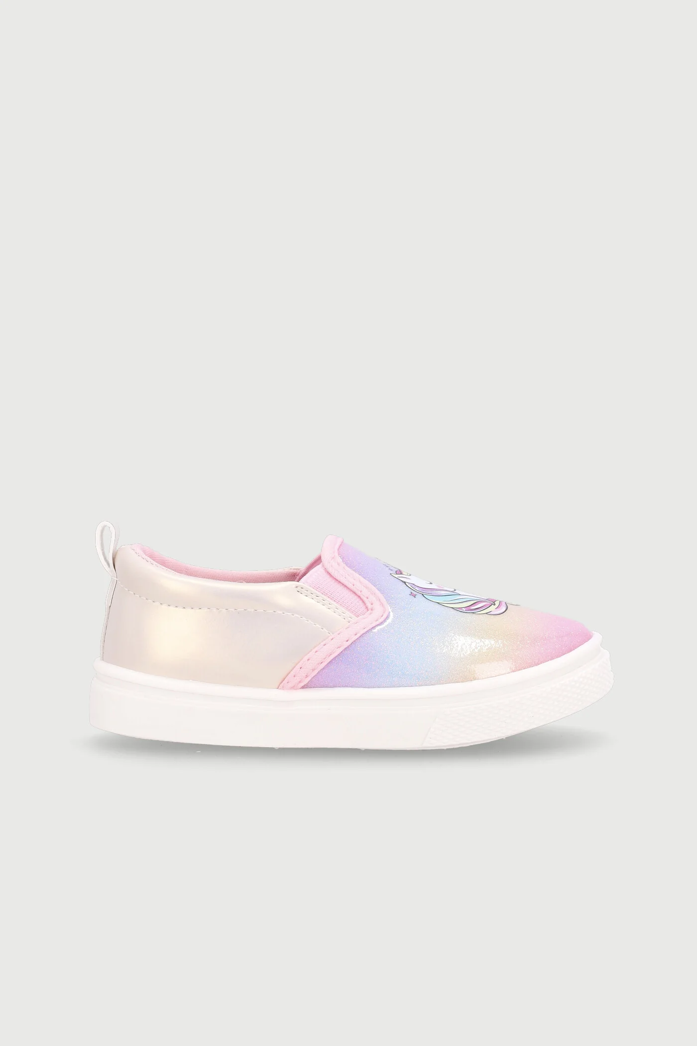 Pre-Girls Unicorn Slip On Sneaker - White - Image 4