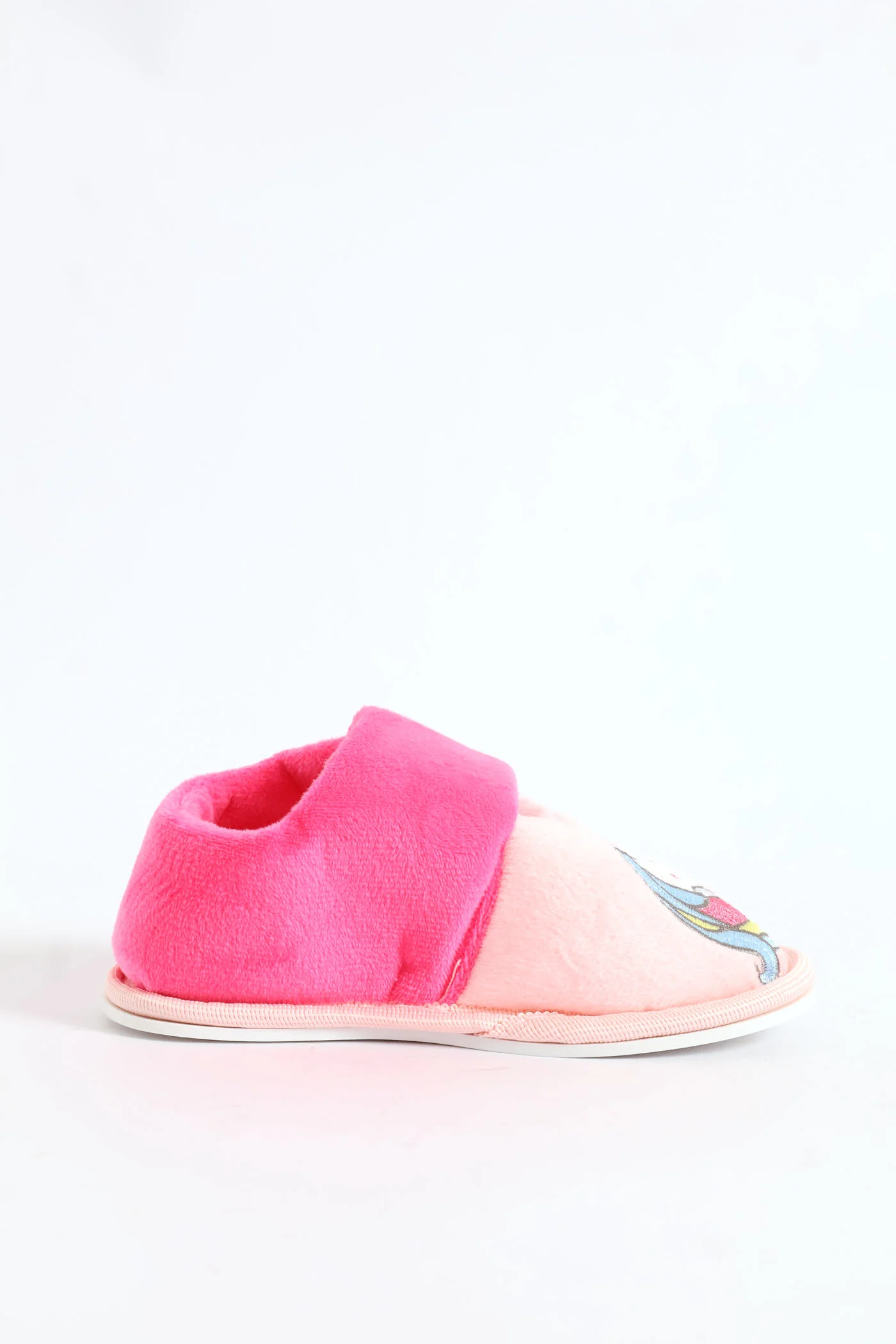 Pre-Girls Unicorn Velcro Slipper - Pink - Image 3
