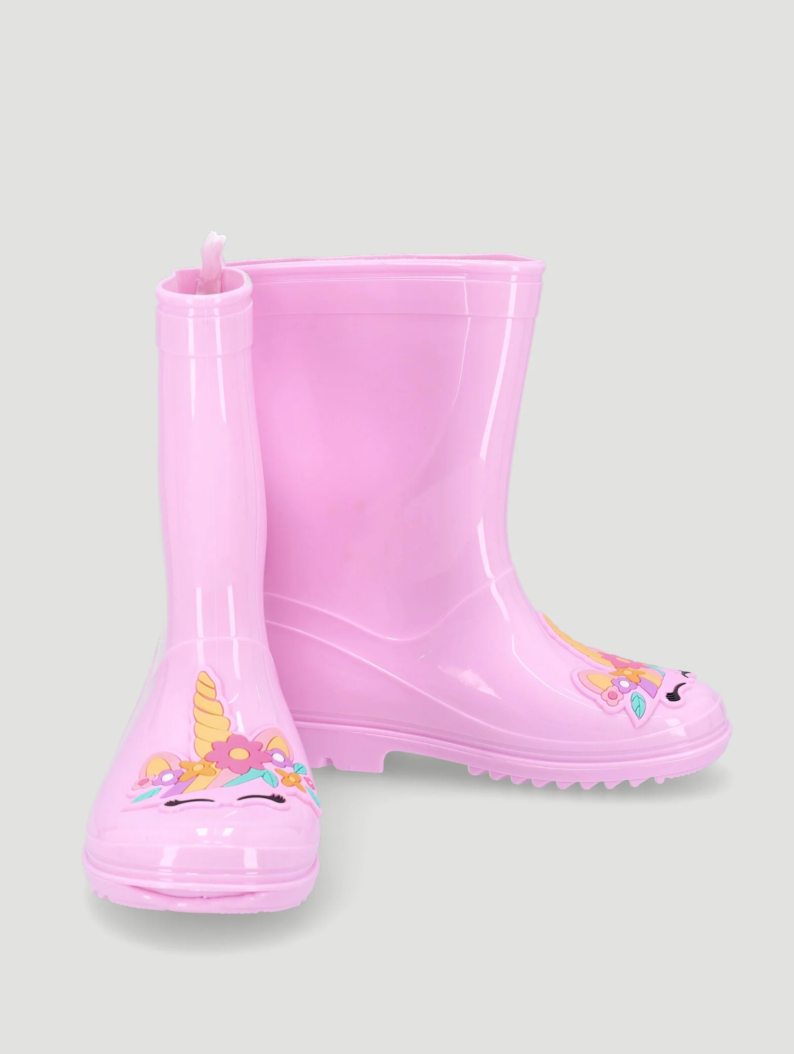 Pre-Girls Unicorn Wellington Boot - Pink - Image 3