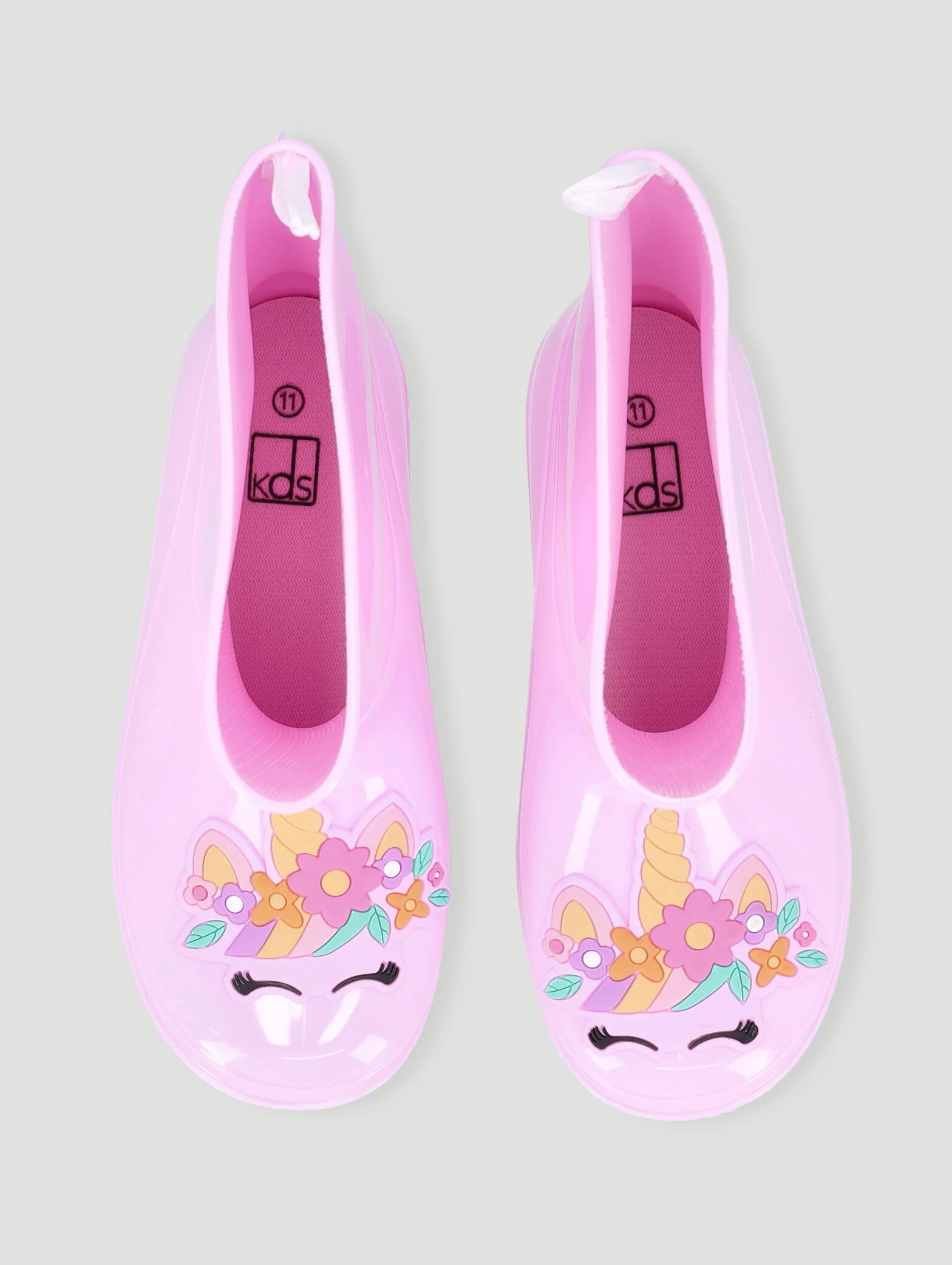 Pre-Girls Unicorn Wellington Boot - Pink - Image 5