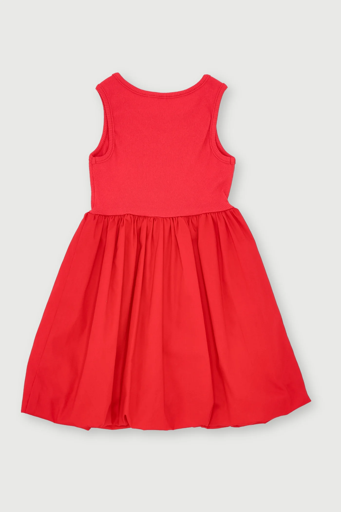 Pre- Girls Valentines Bubble Dress - Red - Image 2