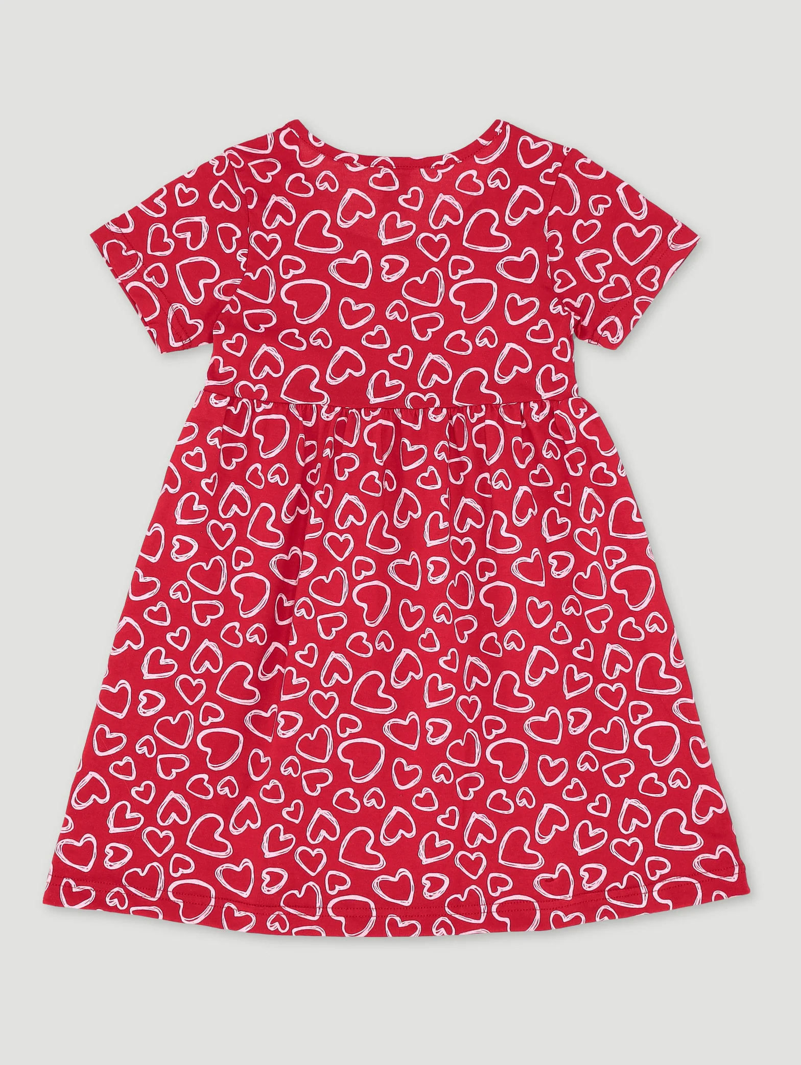 Pre-Girls Valentines Dress - Red - Image 2