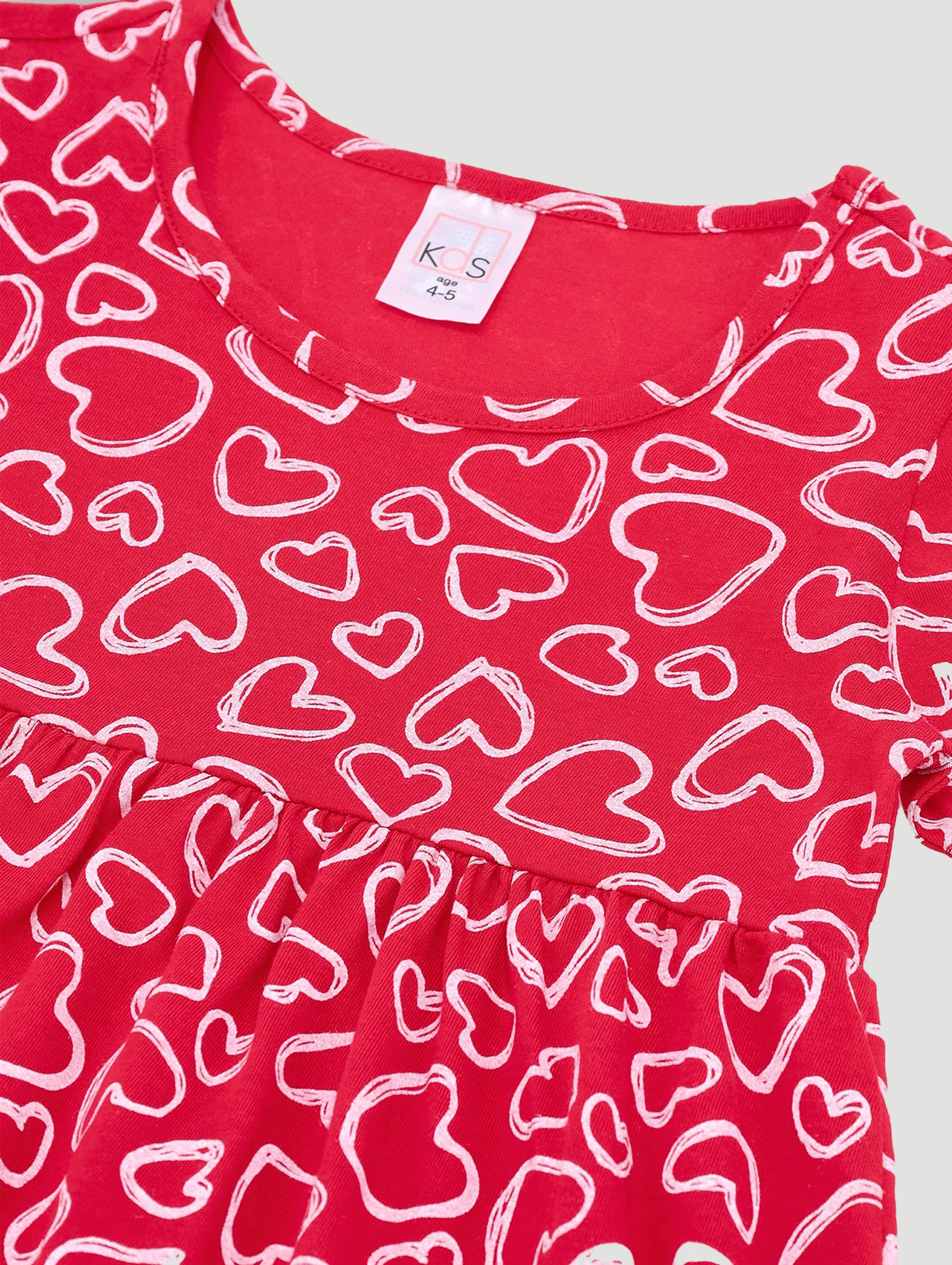 Pre-Girls Valentines Dress - Red - Image 3