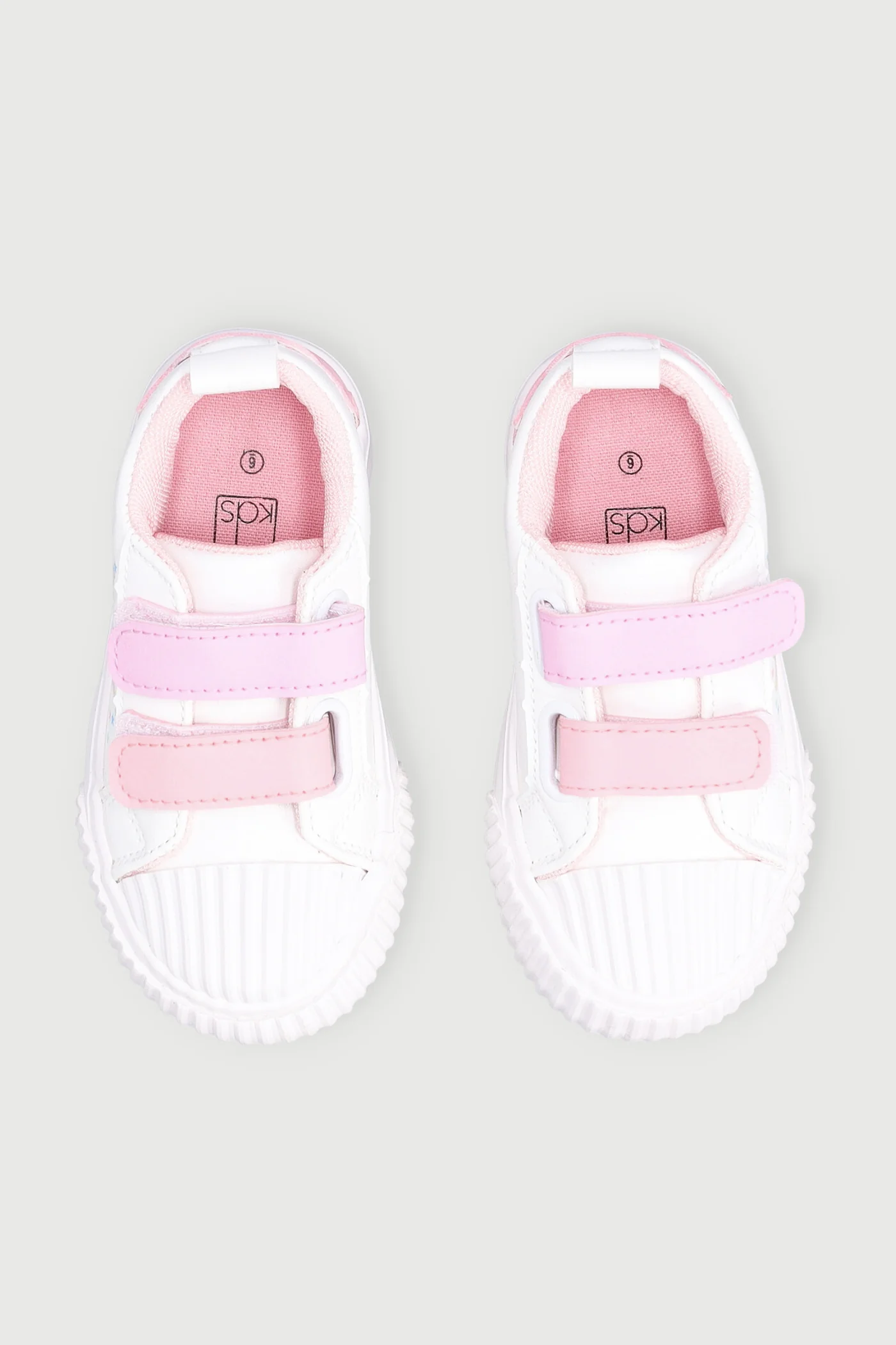 Pre-Girls Velcro Vulcanised Sneaker - White - Image 2