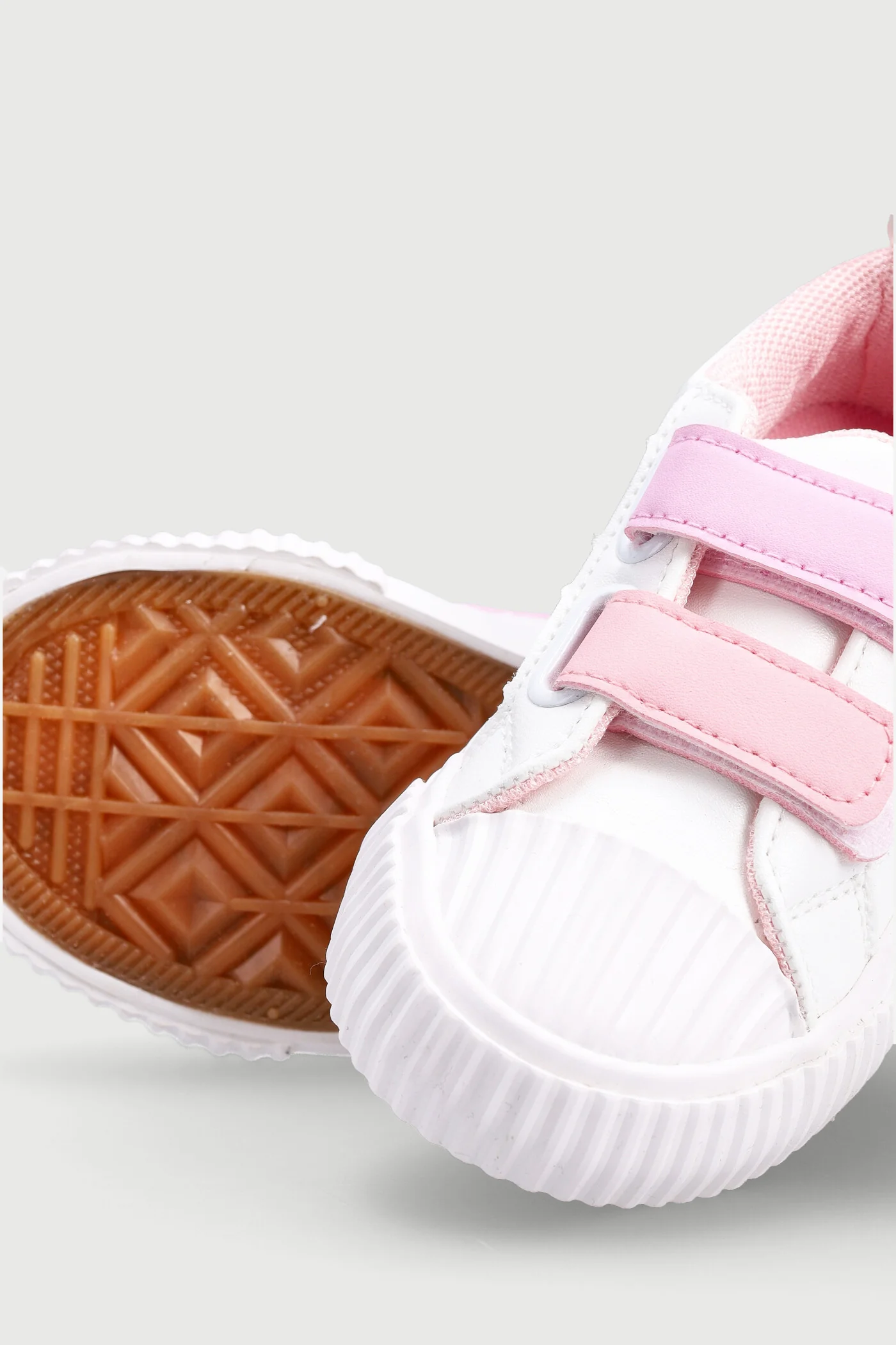 Pre-Girls Velcro Vulcanised Sneaker - White - Image 4