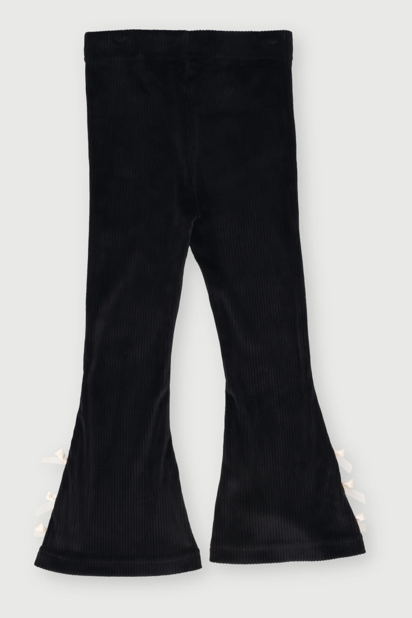 Pre-Girls Velour Rib Pants - Black - Image 2