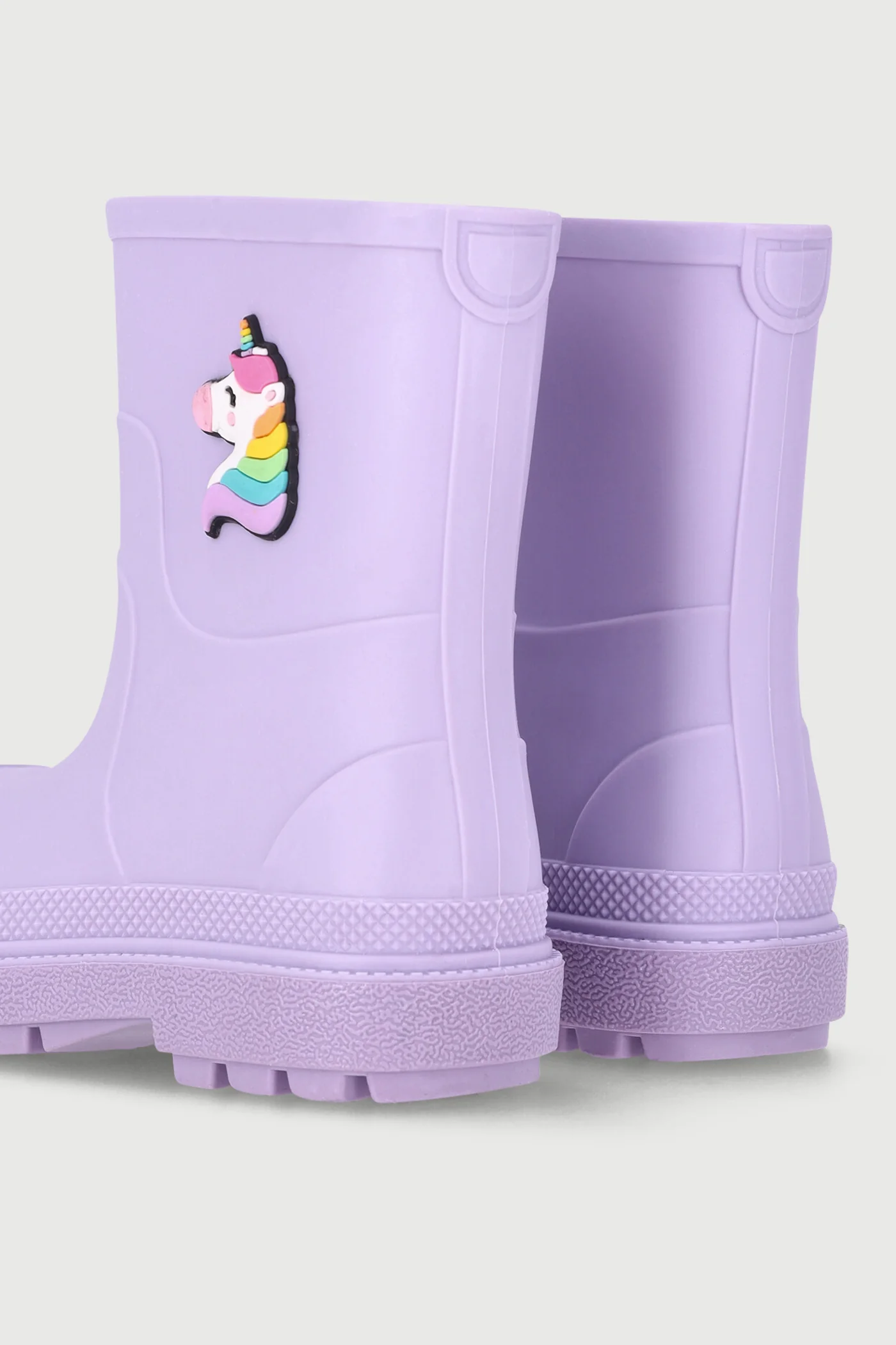 Pre-Girls Wellington Boots With Trim - Lilac - Image 2