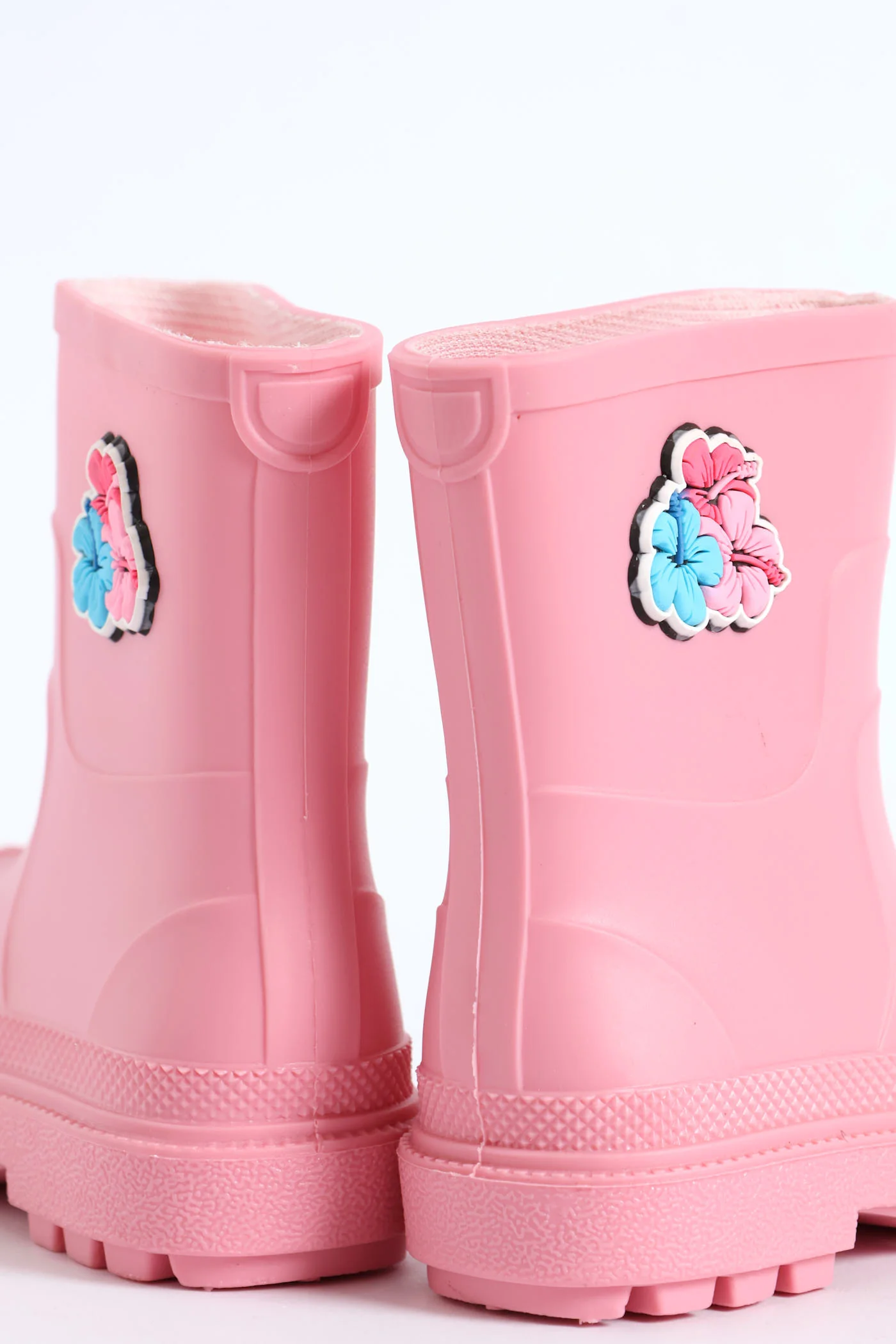 Pre-Girls Wellington Boots With Trim - Pink - Image 2