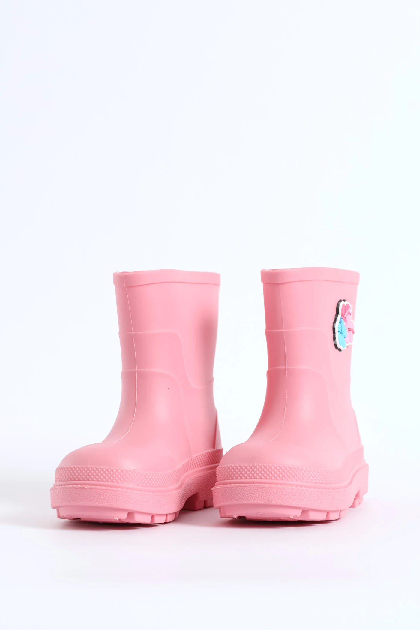 Pre-Girls Wellington Boots With Trim - Pink - Image 3