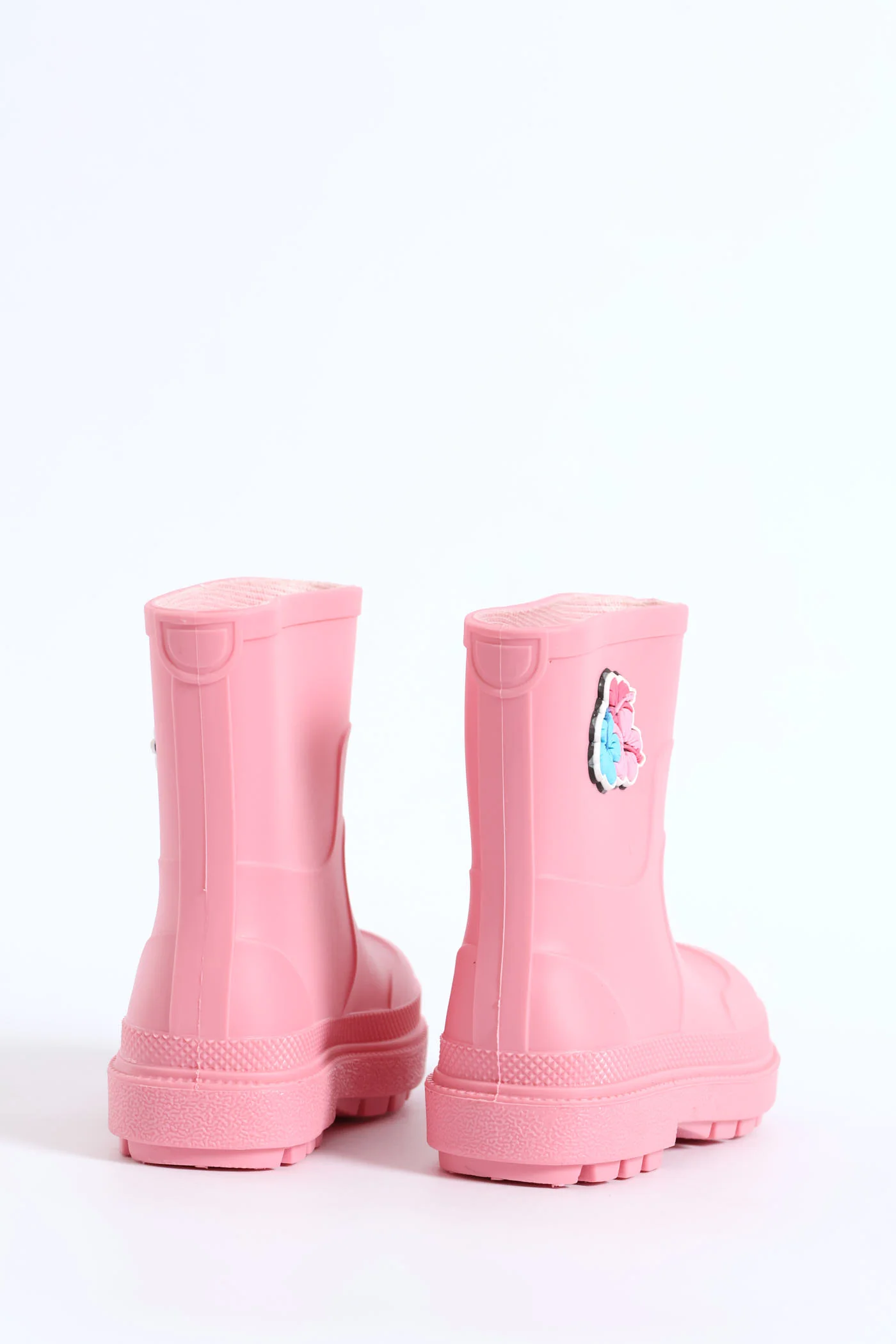 Pre-Girls Wellington Boots With Trim - Pink - Image 4