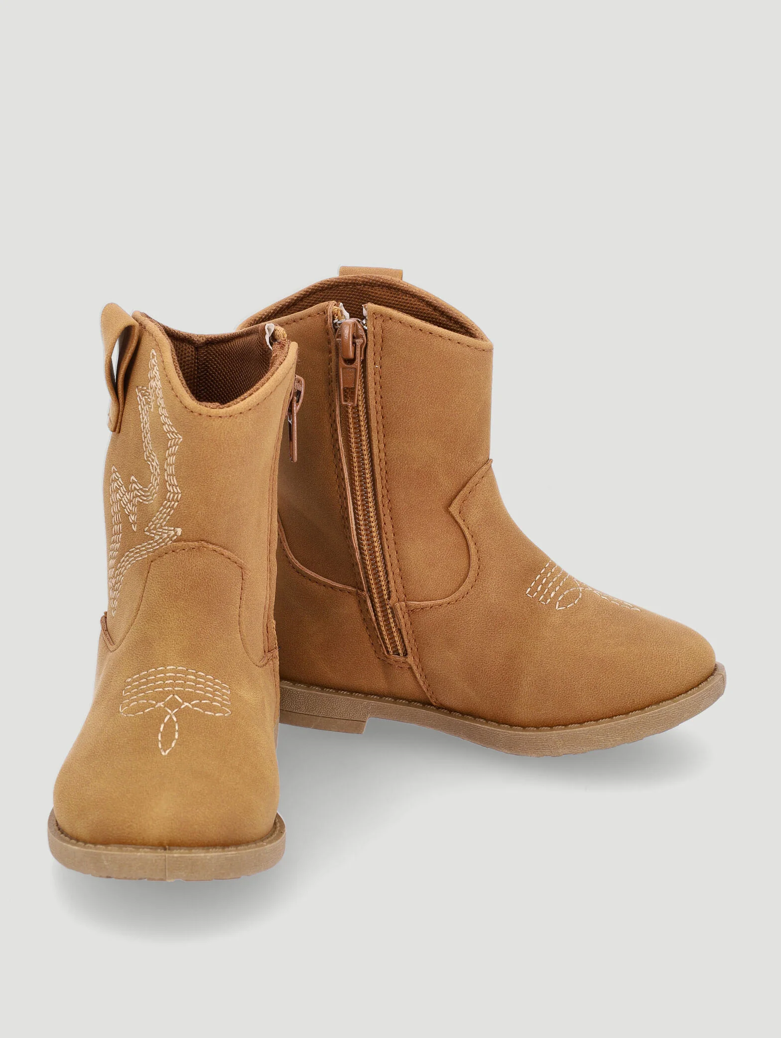 Pre-Girls Western Boot - Tan - Image 3