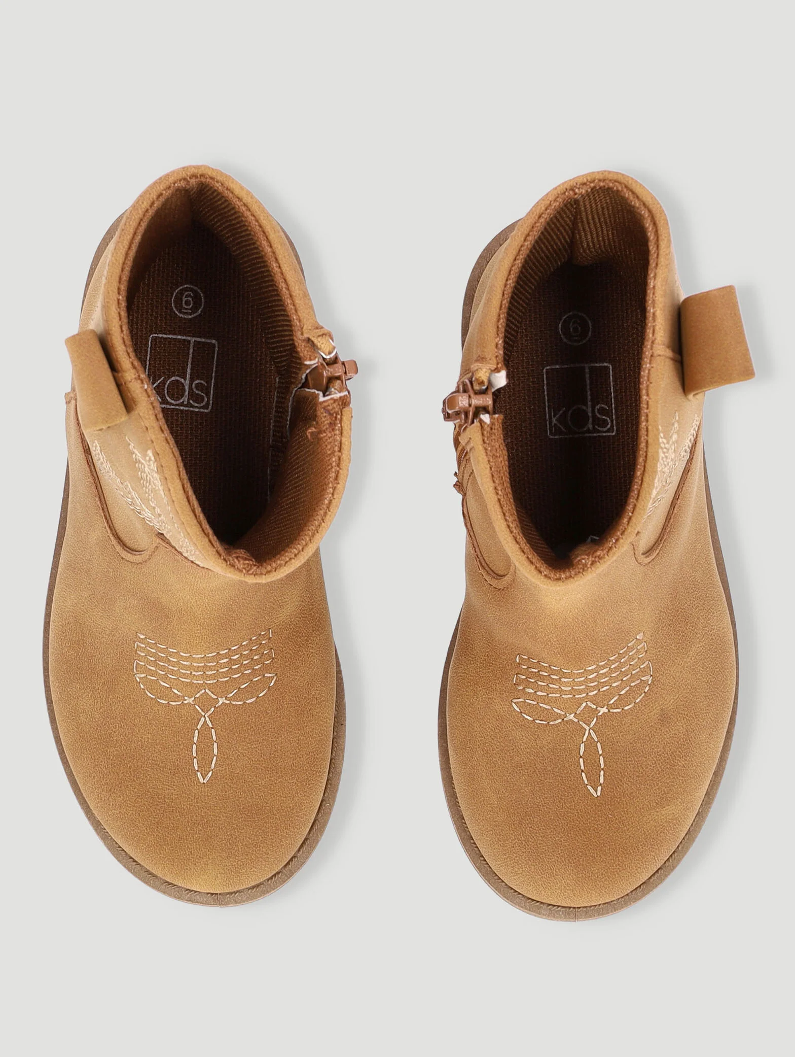 Pre-Girls Western Boot - Tan - Image 5