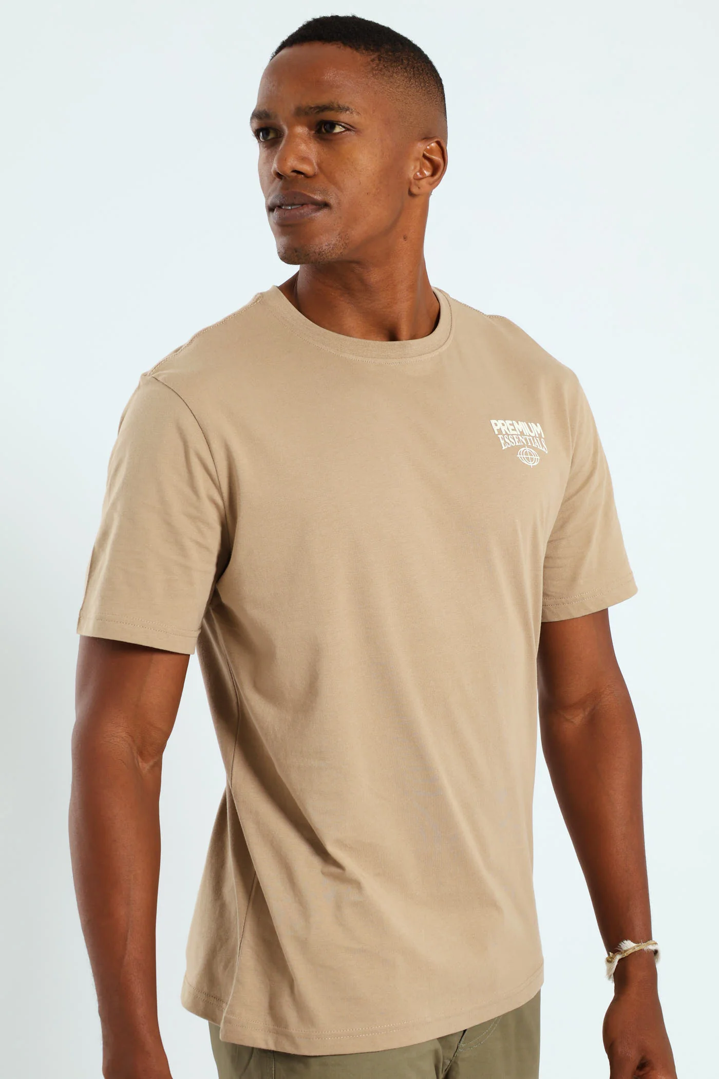 Premium Essentials Puff Chest Tee - Taupe - Image 2