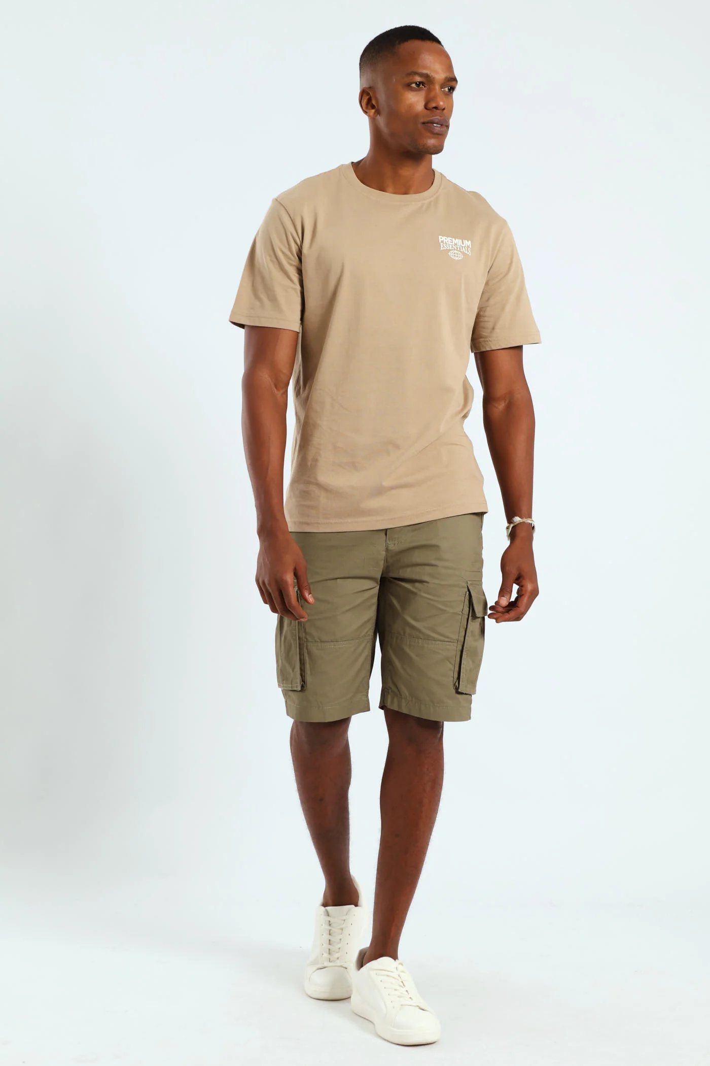 Premium Essentials Puff Chest Tee - Taupe - Image 4