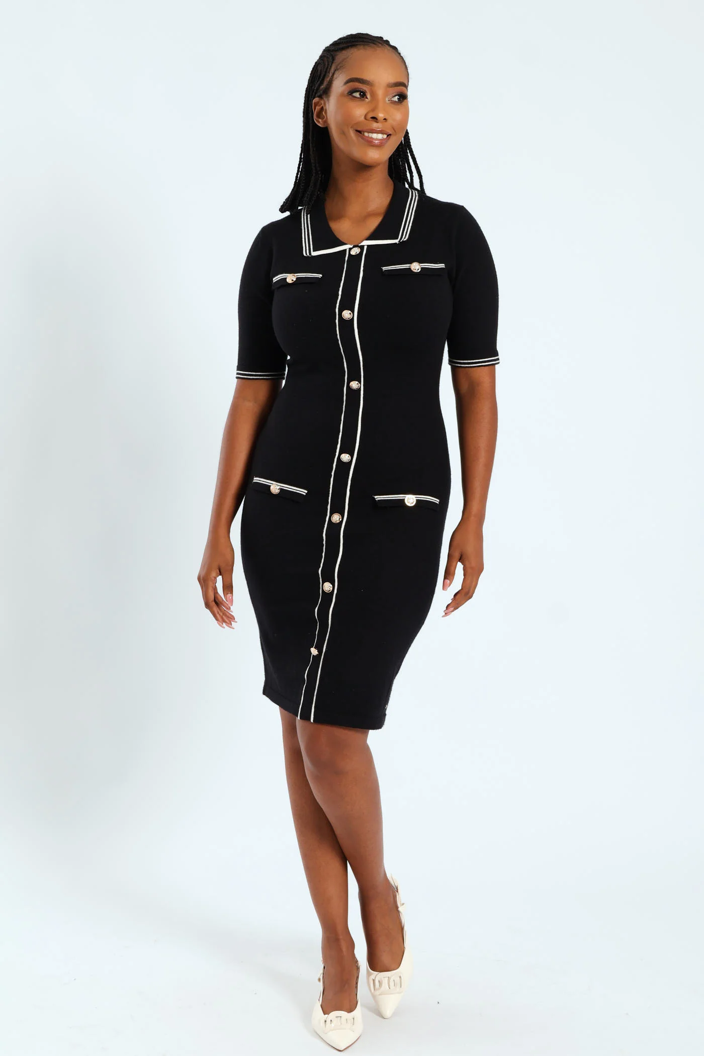 Preppy Bodycon Knitwear Dress - Image 2