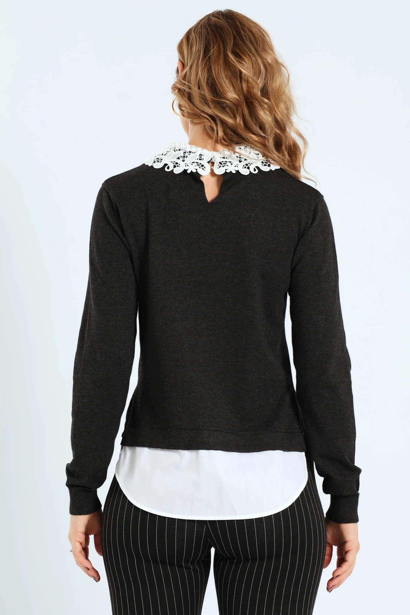 Preppy Pullover - Charcoal - Image 2