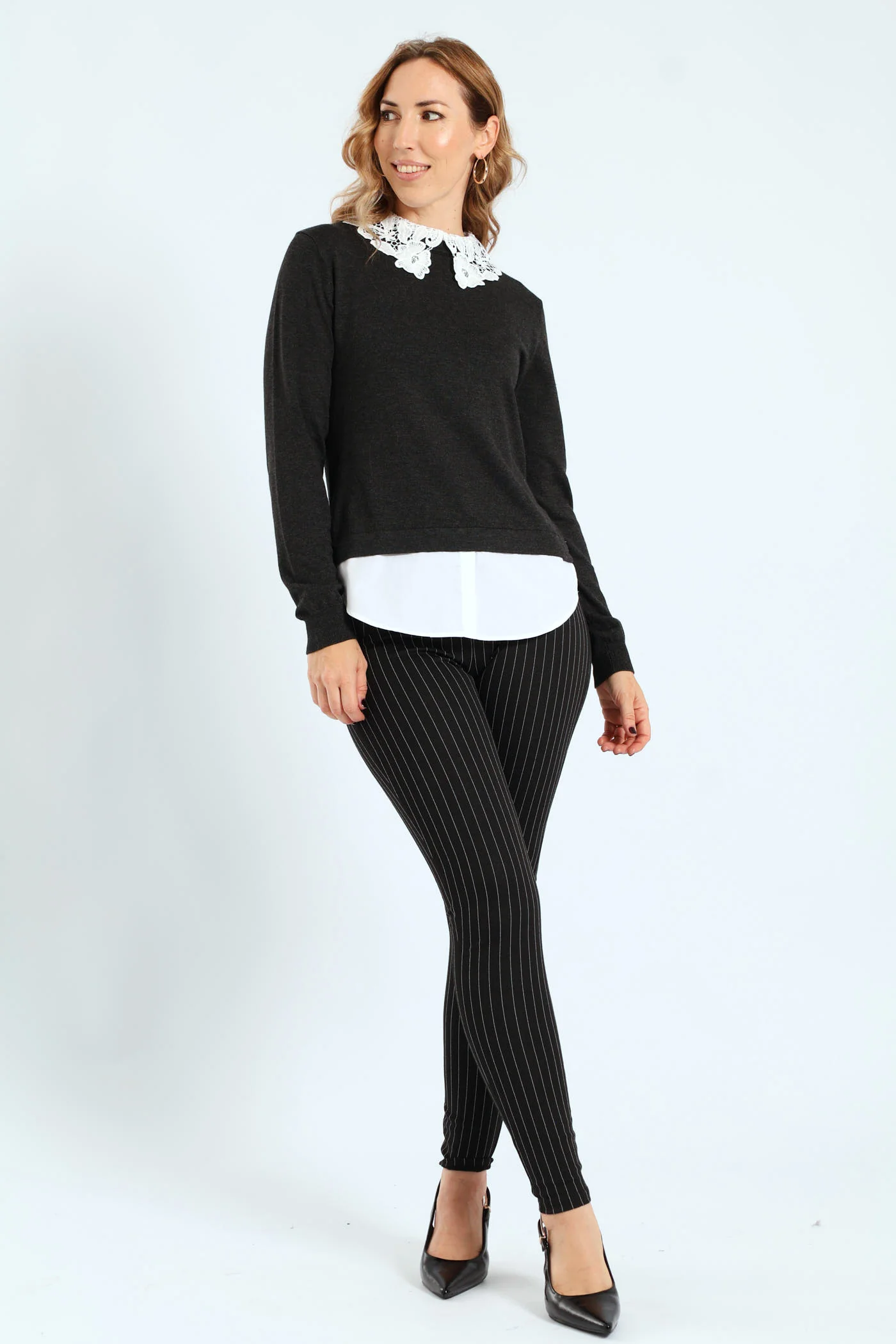 Preppy Pullover - Charcoal - Image 3