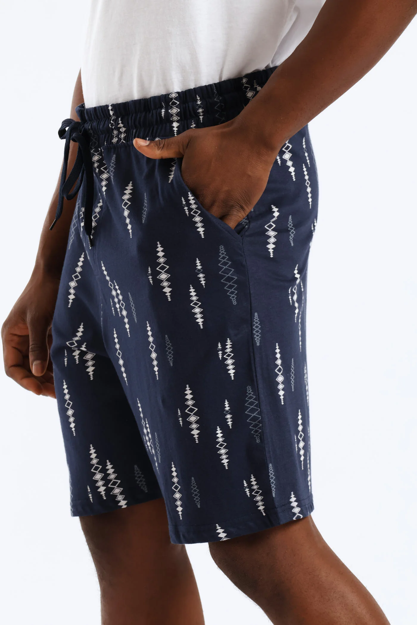 Print Knit Short - Navy - Image 2