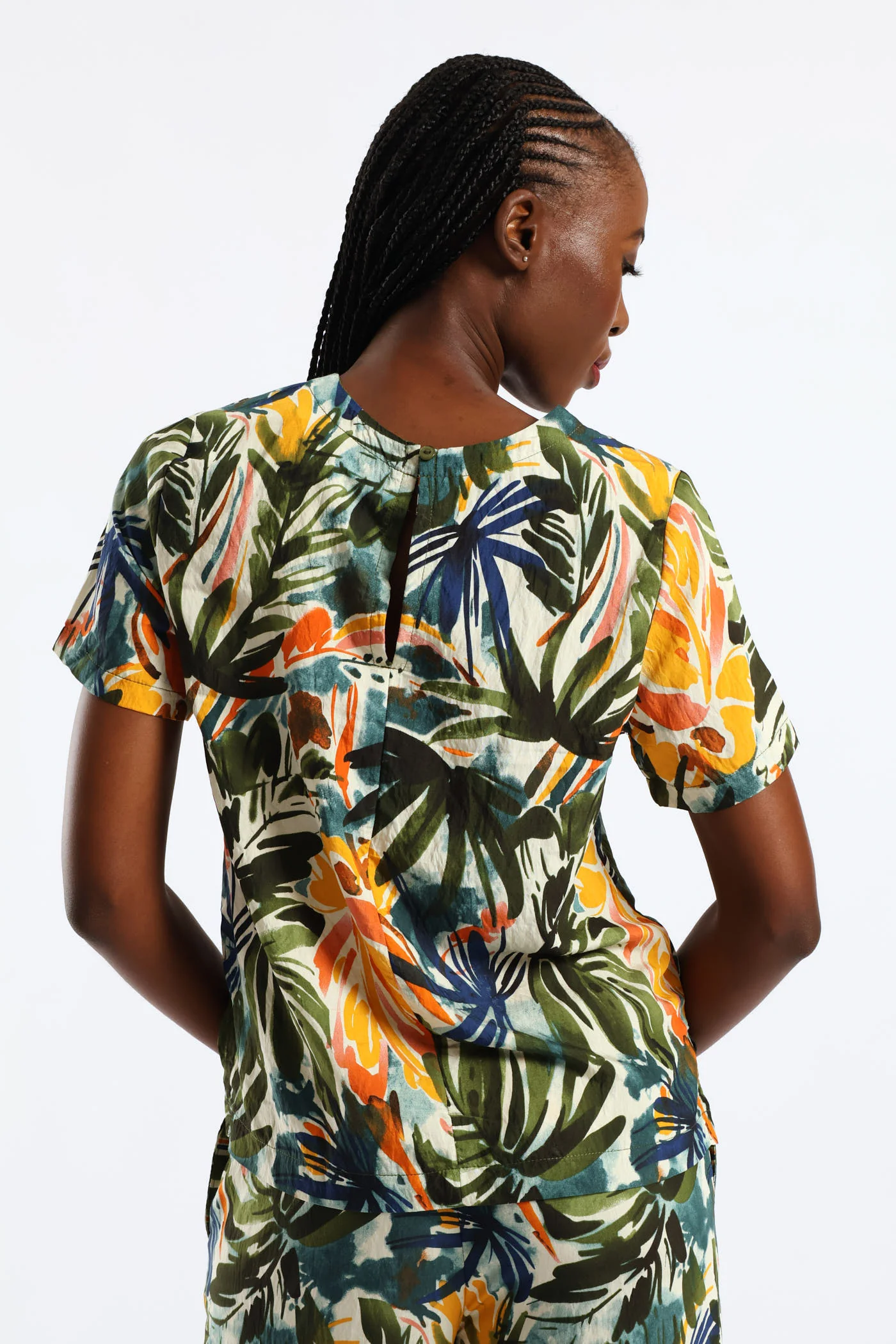 Print Shell Tee - Sage - Image 4