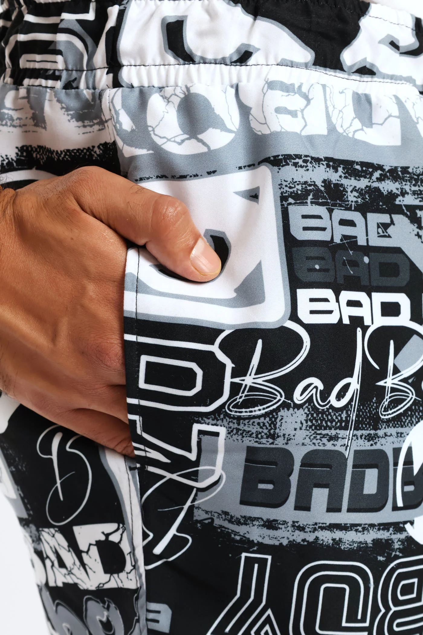 Printed Boardshort - Black - Image 2