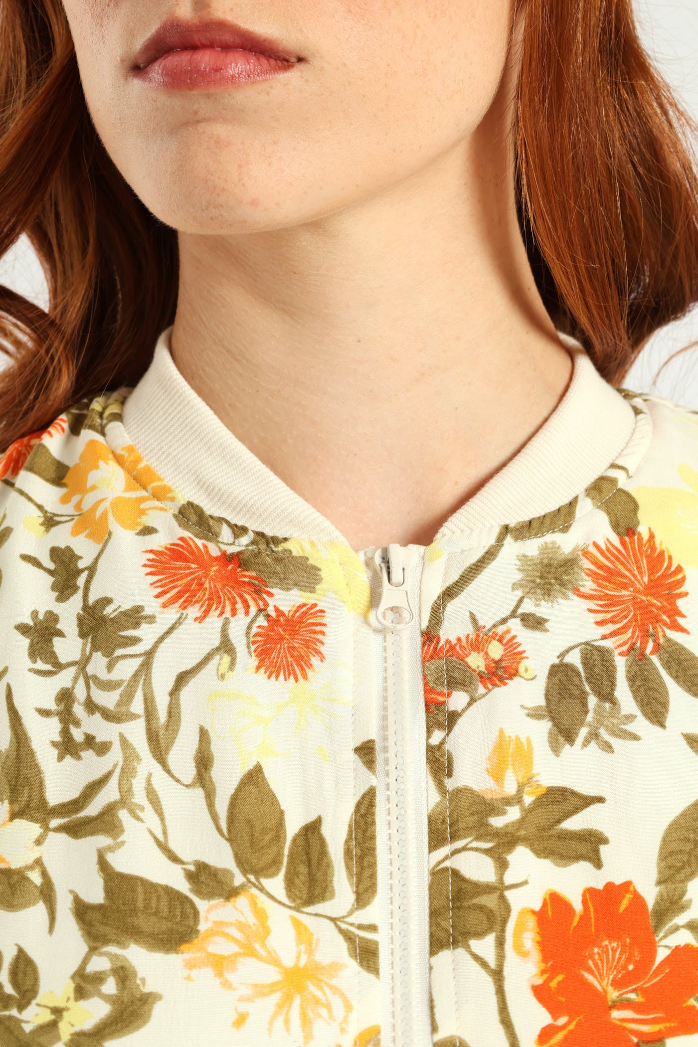 Printed Bomber Jacket - Fatigue/Cream - Image 5