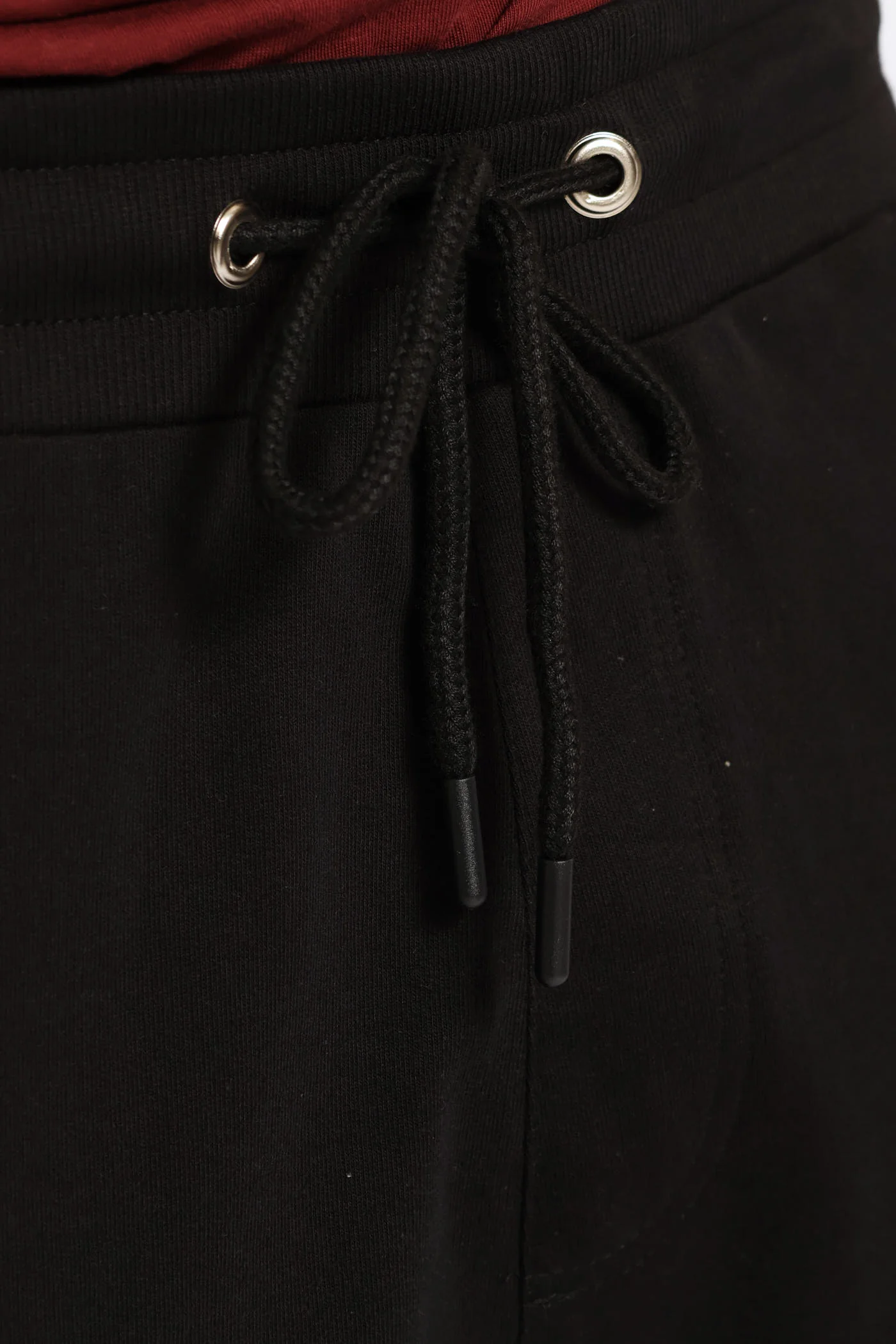 Printed Fleece Shorts - Black - Image 4