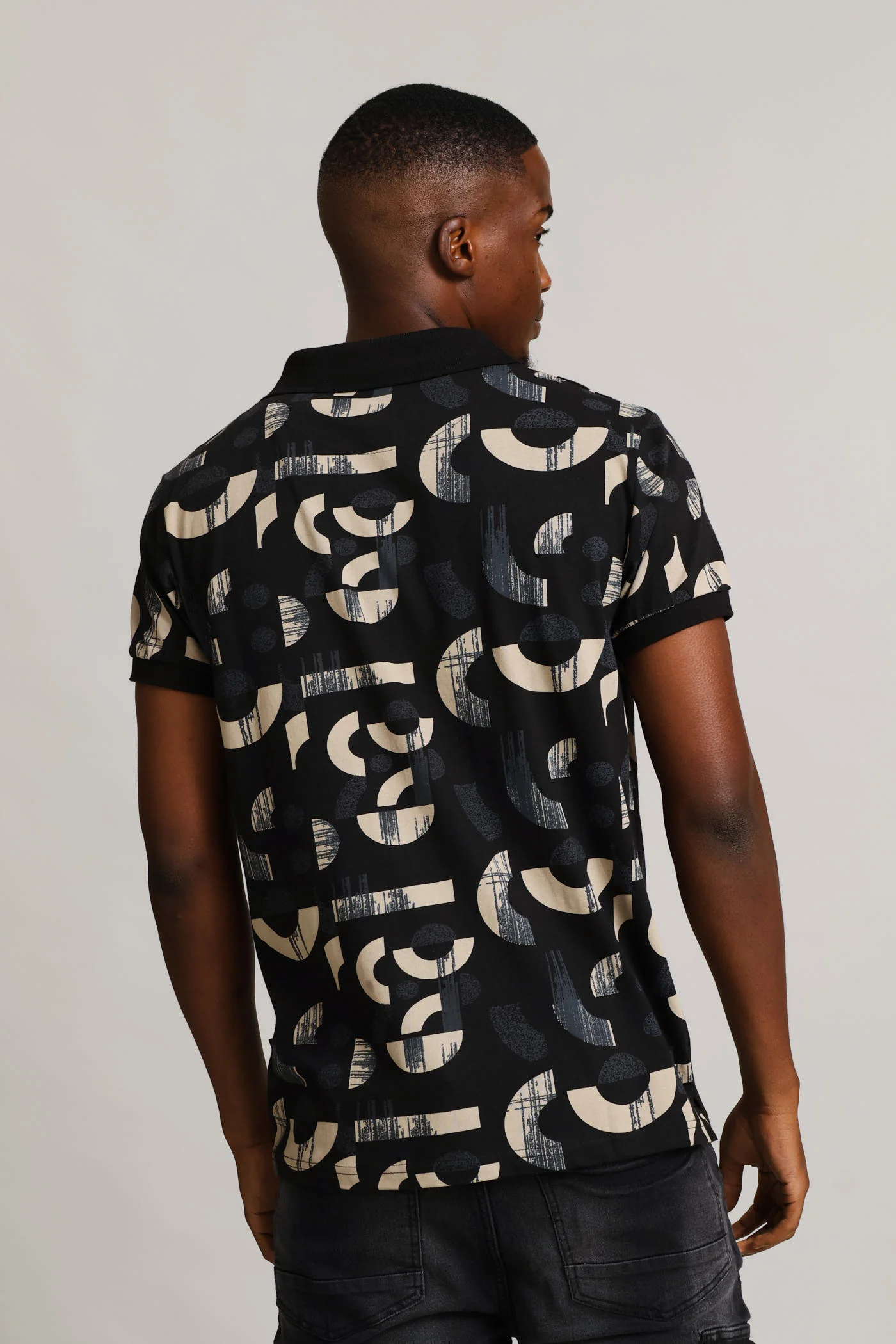 Printed Golfer - Stone/Black - Image 4