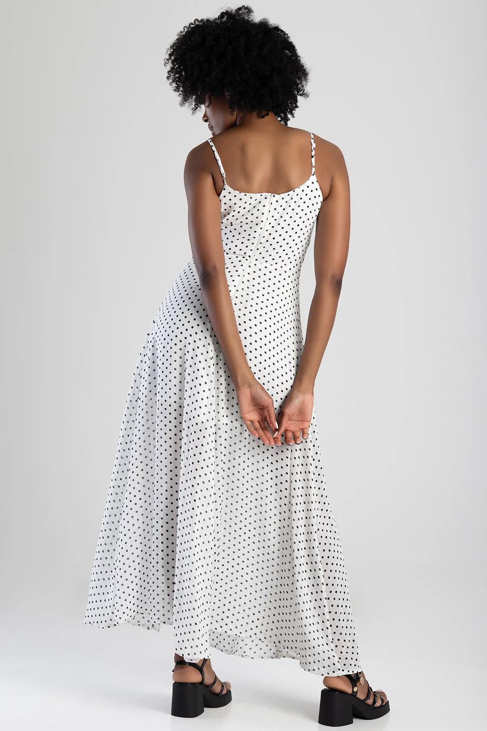 Printed Maxi Dress - White - Image 3