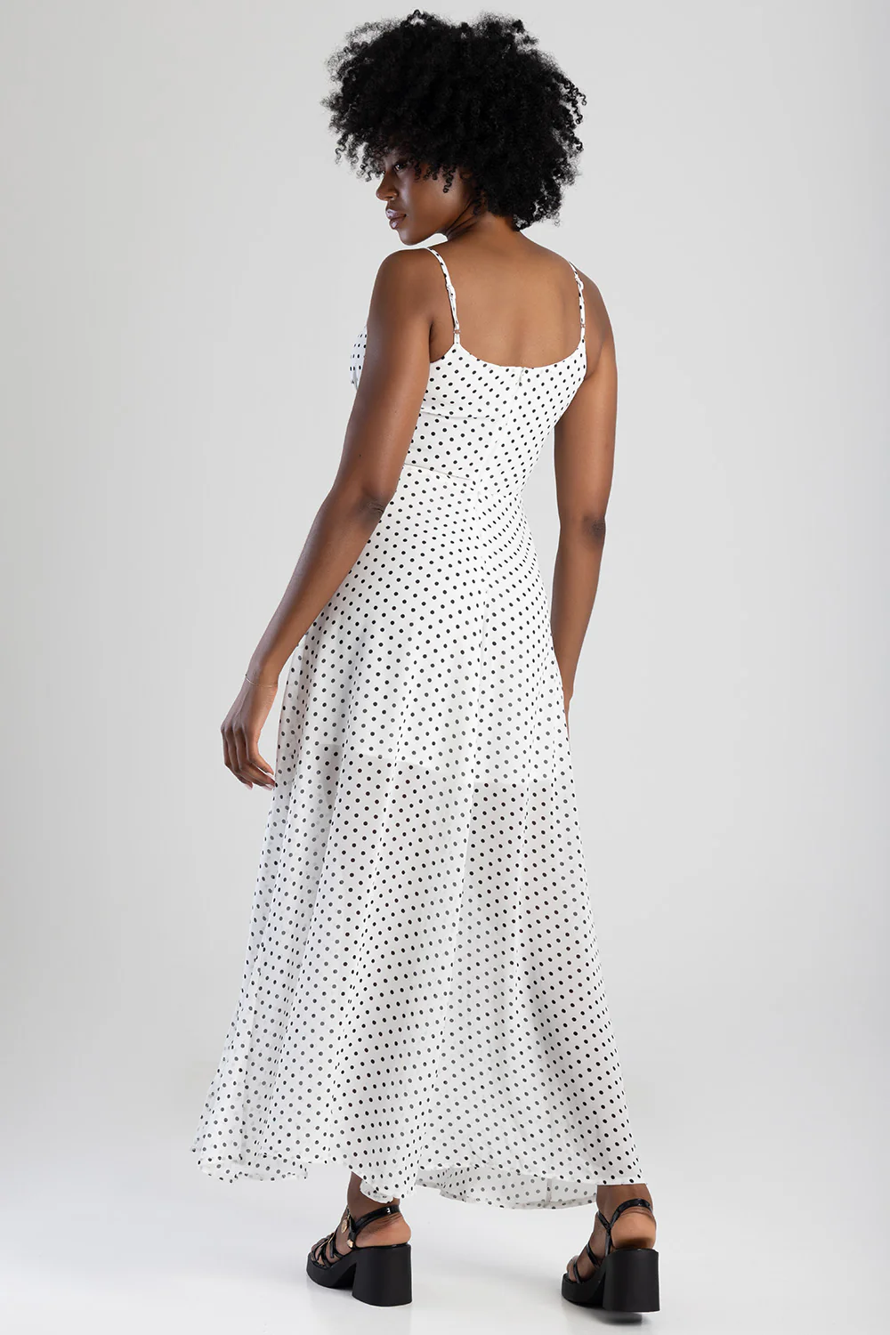Printed Maxi Dress - White - Image 4