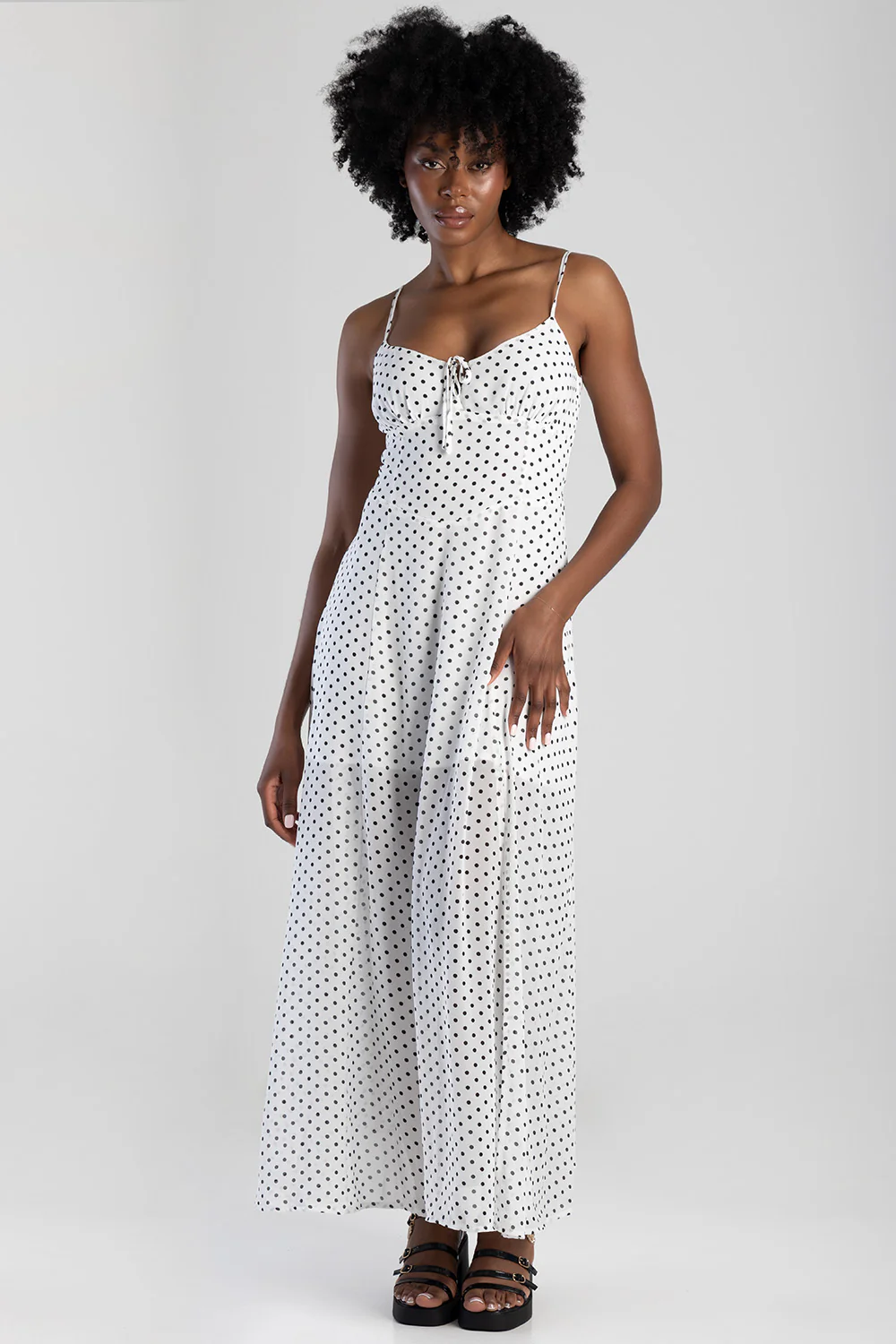 Printed Maxi Dress - White - Image 5