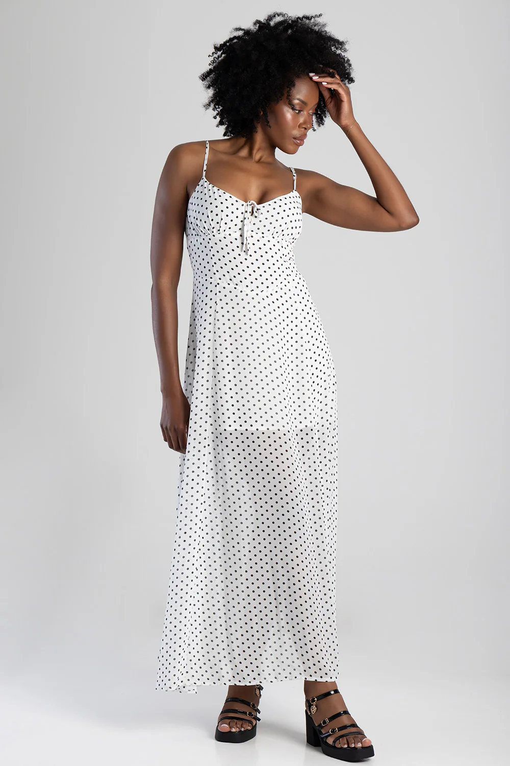 Printed Maxi Dress - White - Image 6