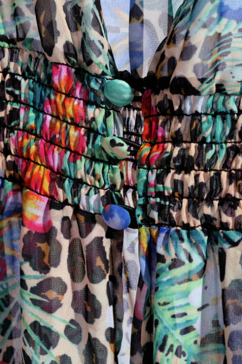Printed Maxi Kimono - Multi - Image 6