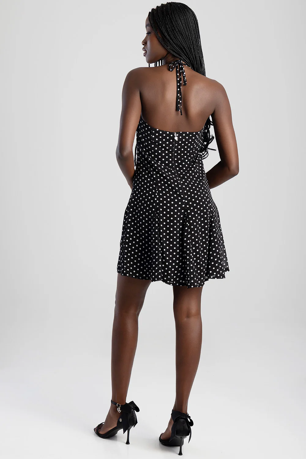 Printed Mini Dress - Black - Image 5